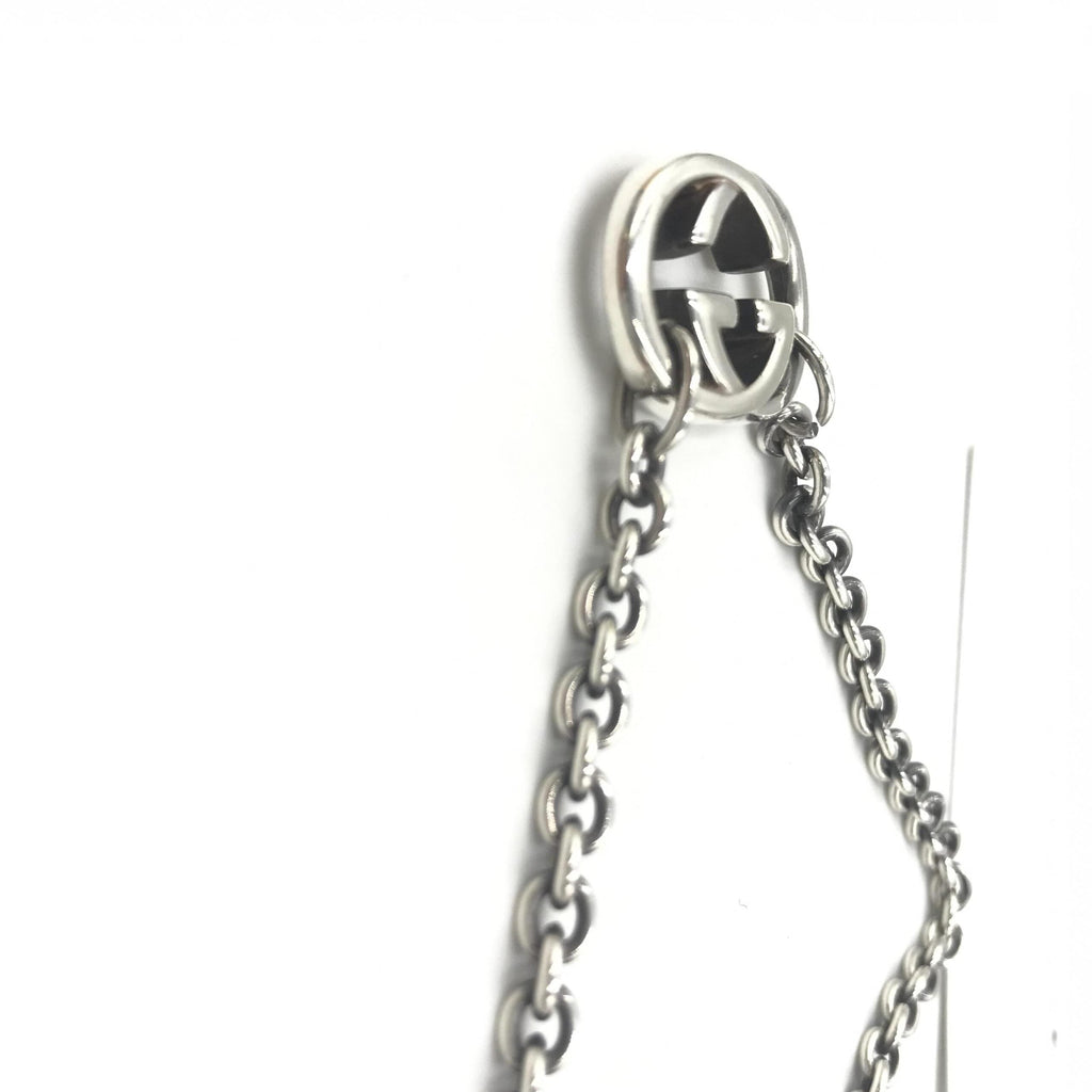 Gucci Interlocking G Silver Necklace Women's Pendant (Pre-Owned)