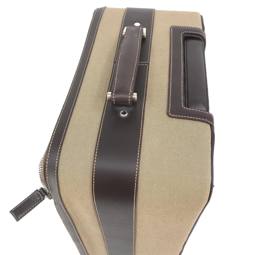 Prada Jacquard Canvas Leather Women's Suitcase (Pre-Owned)