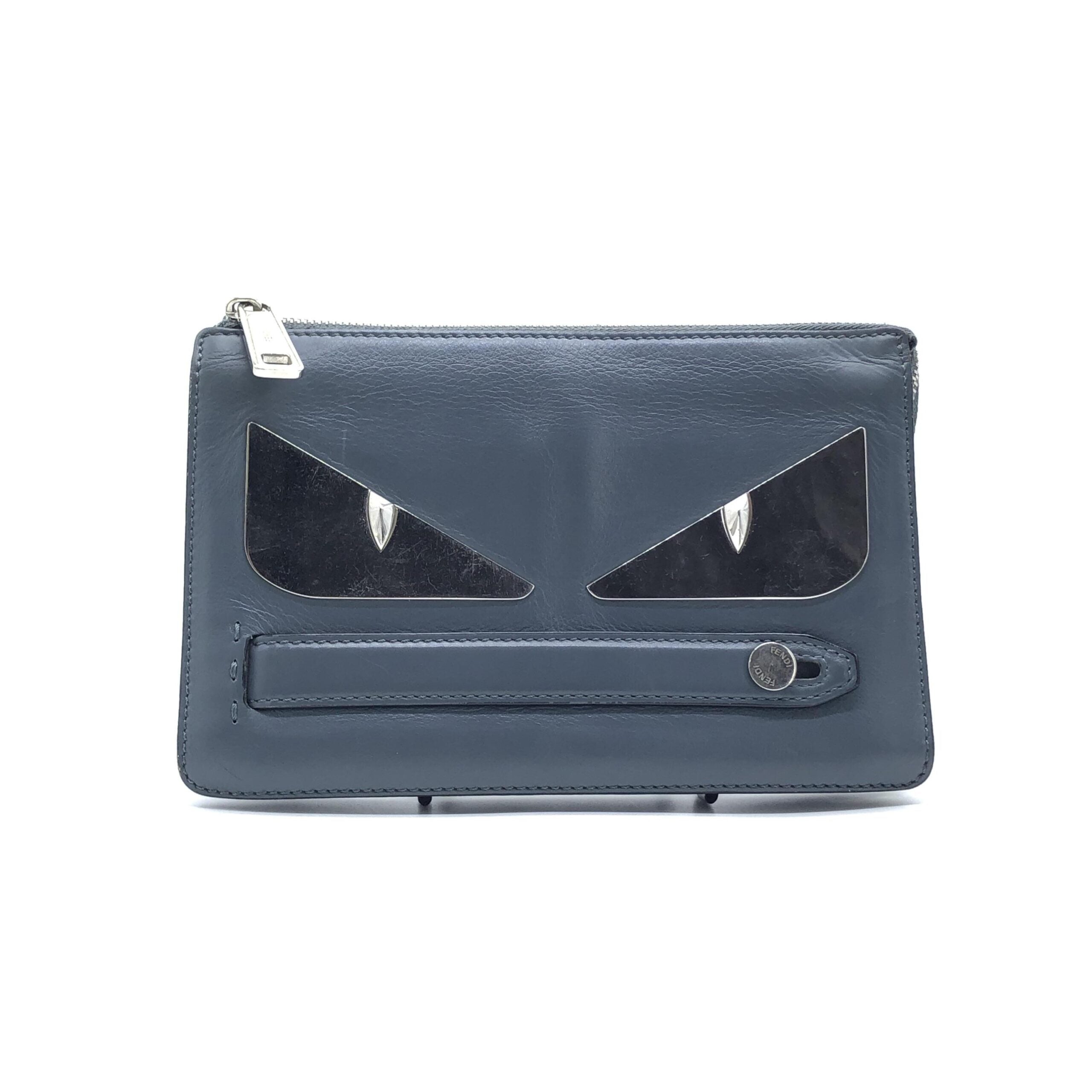 Fendi Leather Pouch With Monster Women's Design (Pre-Owned)