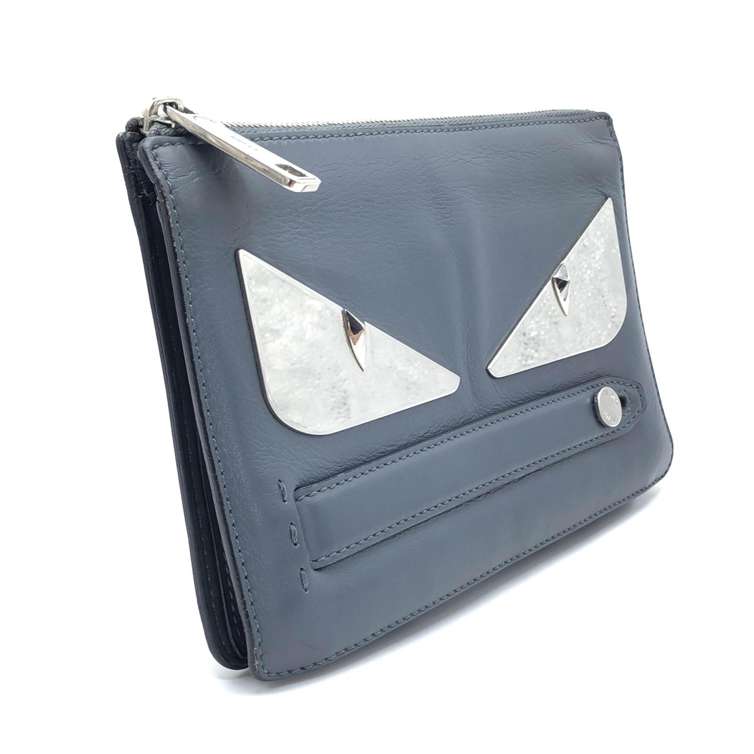 Fendi Leather Pouch With Monster Women's Design (Pre-Owned)