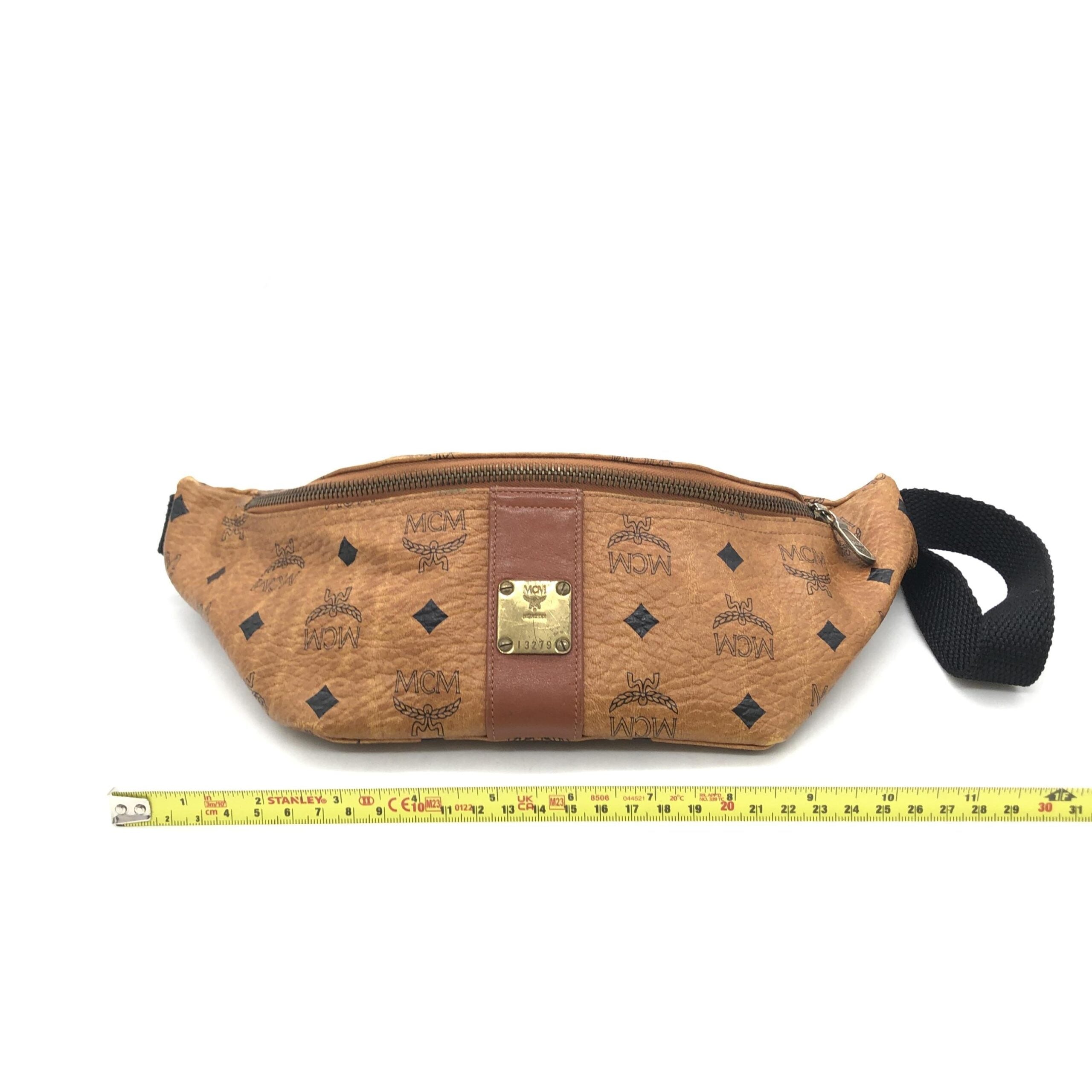 MCM Leather Waist Bag With Logo Women's Pattern (Pre-Owned)