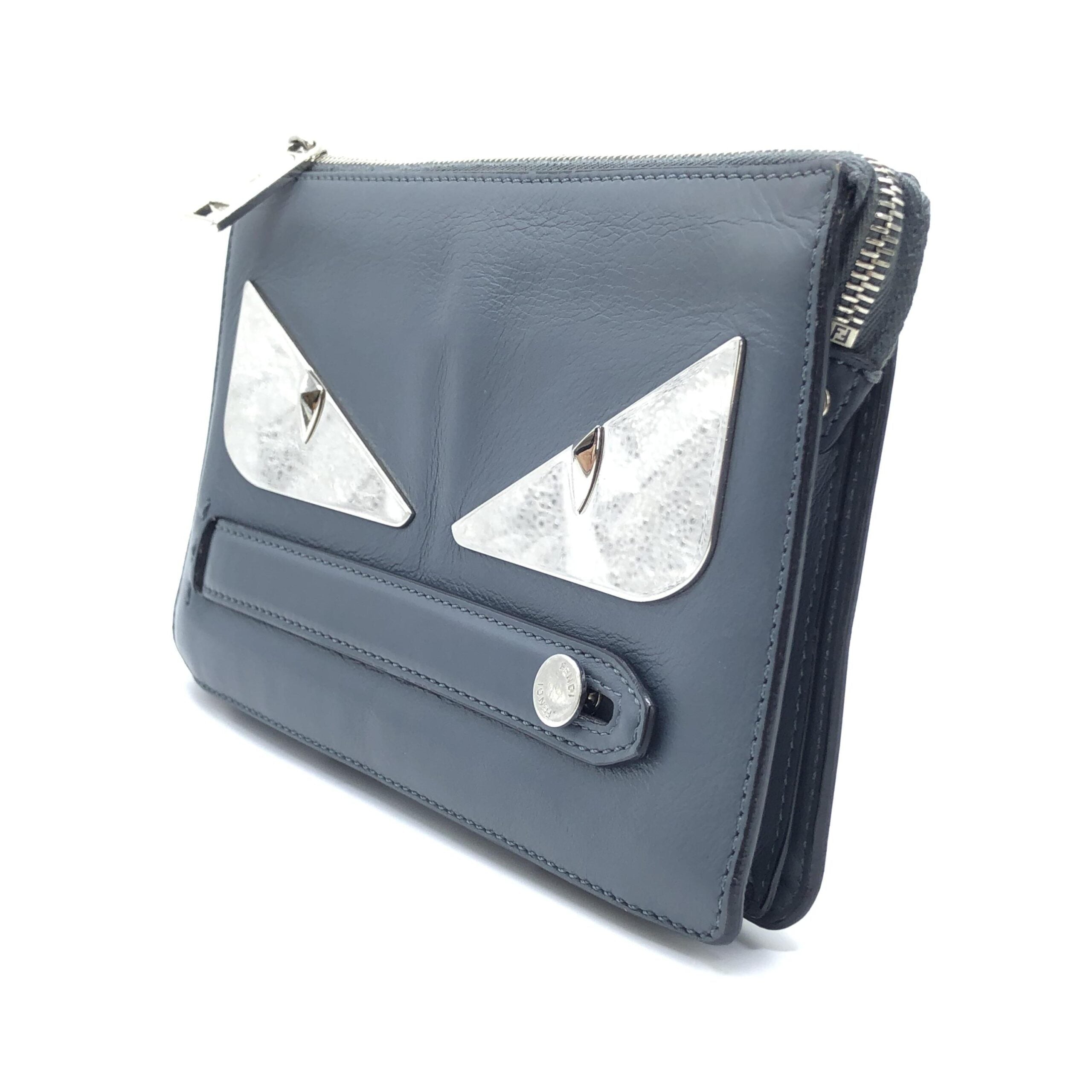 Fendi Leather Pouch With Monster Women's Design (Pre-Owned)