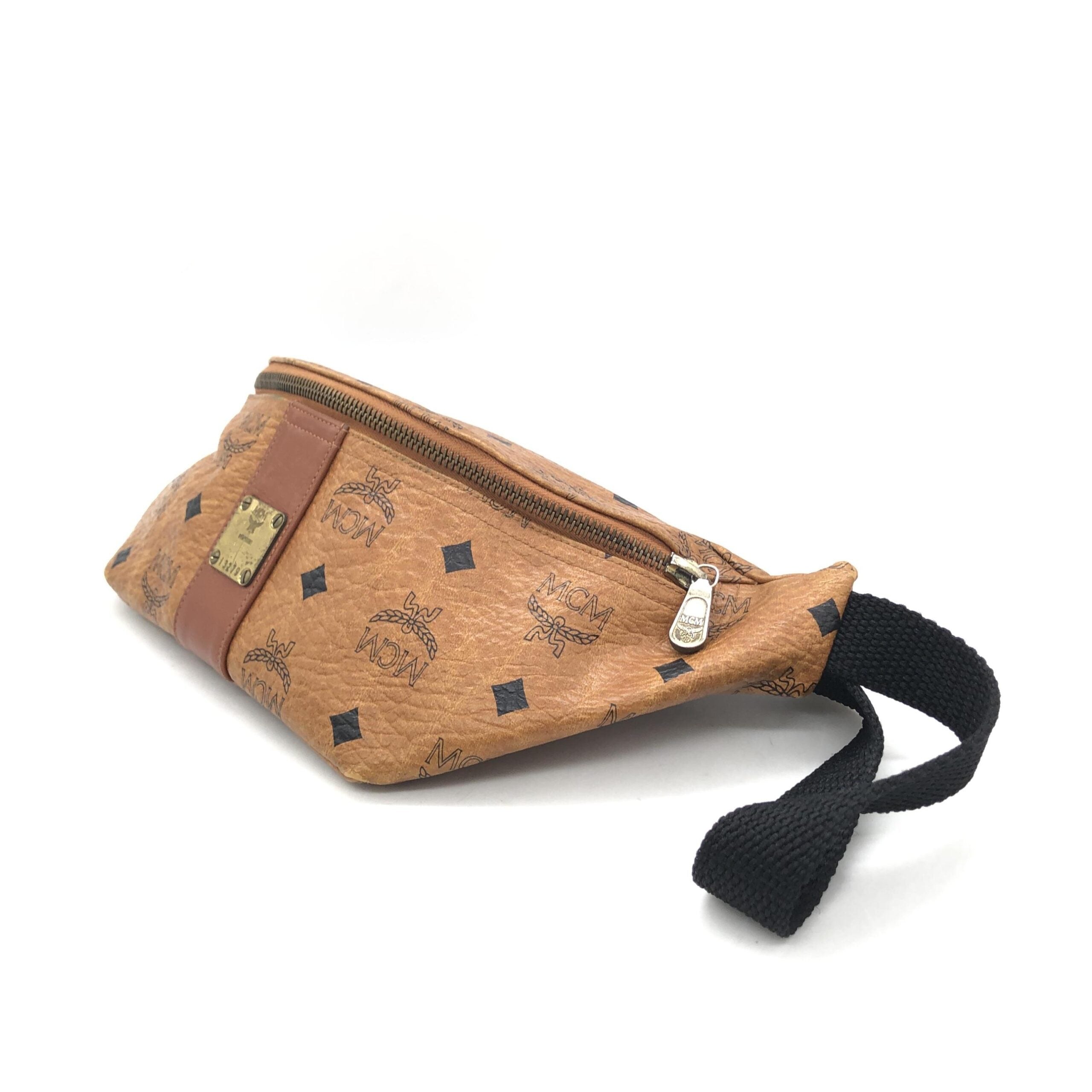 MCM Leather Waist Bag With Logo Women's Pattern (Pre-Owned)