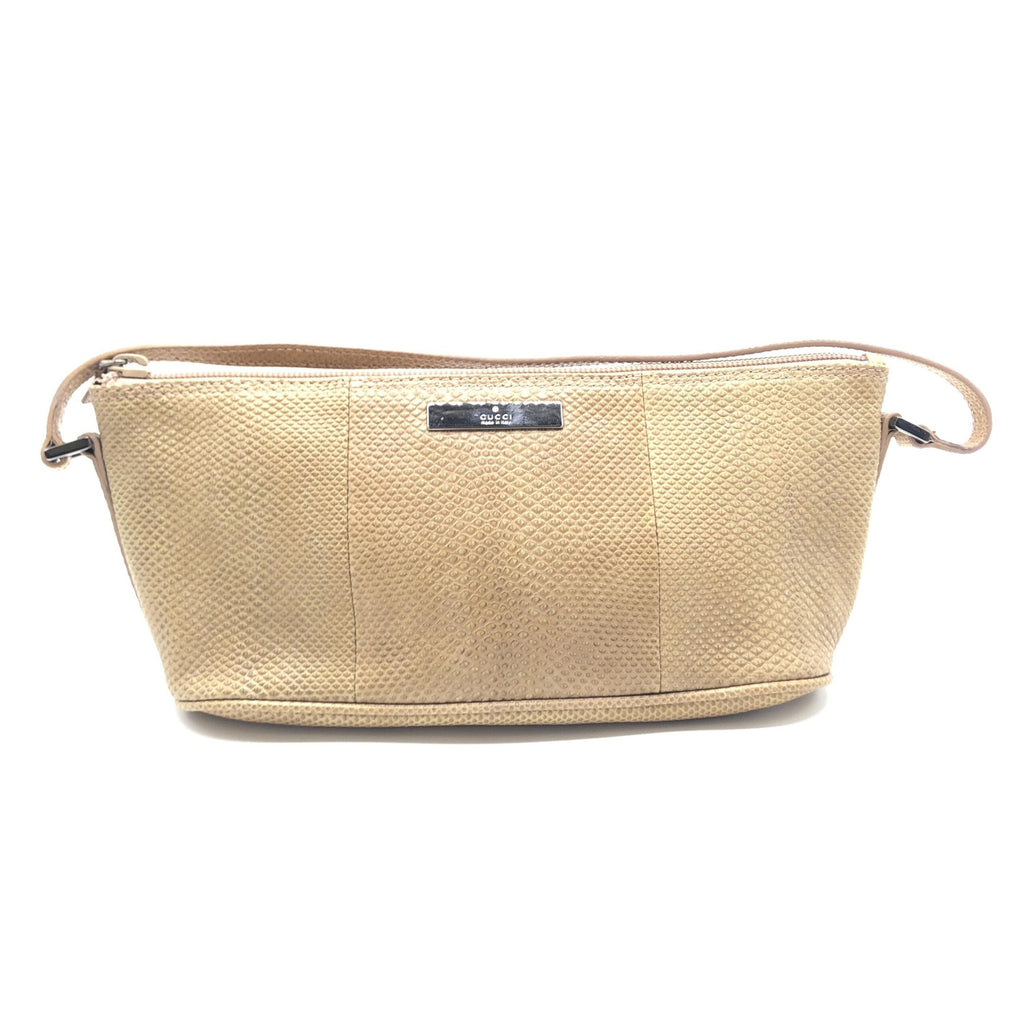 Gucci Light Beige Textured Leather Women's Handbag (Pre-Owned)