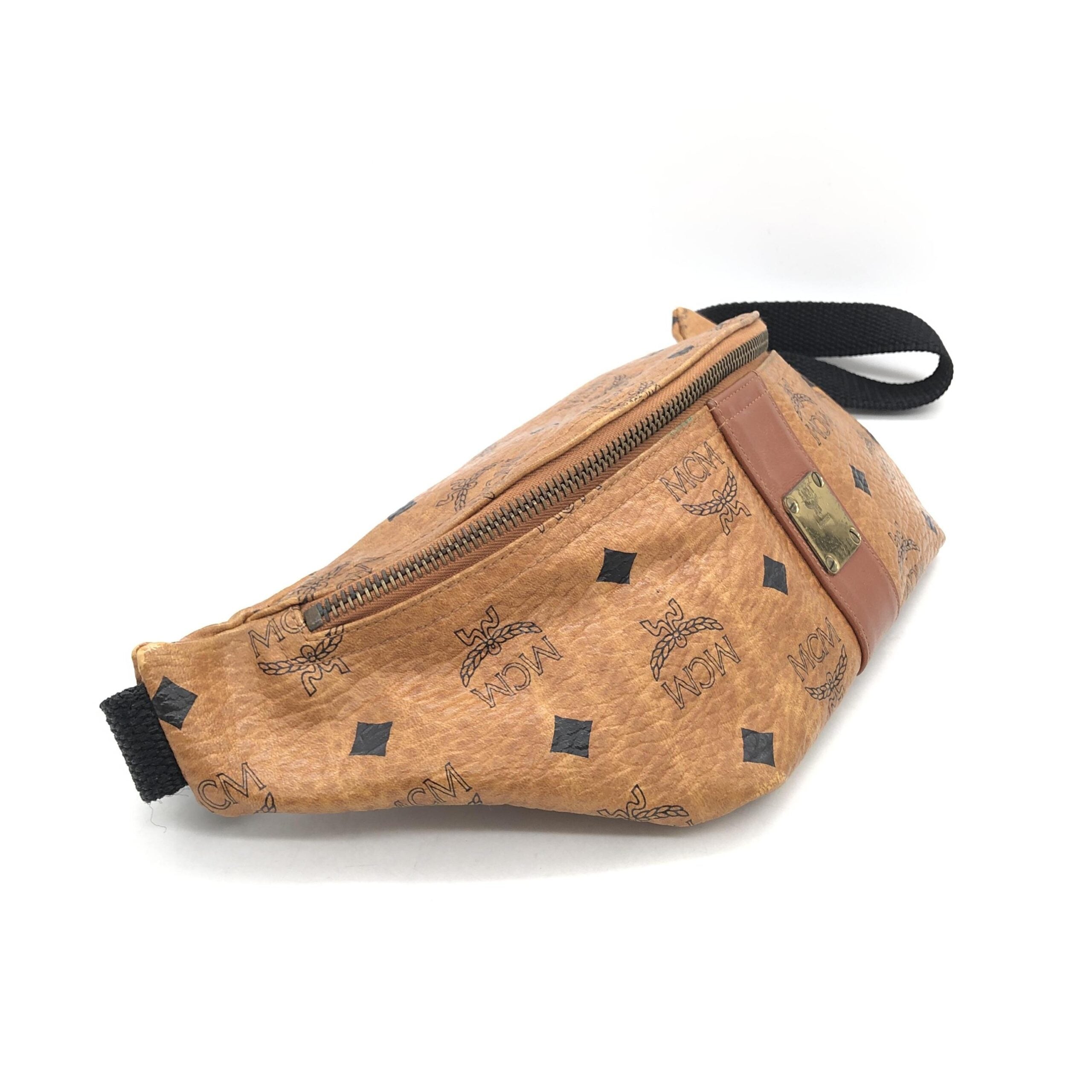 MCM Leather Waist Bag With Logo Women's Pattern (Pre-Owned)