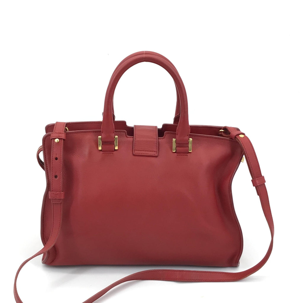 Saint Laurent Leather Handbag With Y Women's Logo (Pre-Owned)