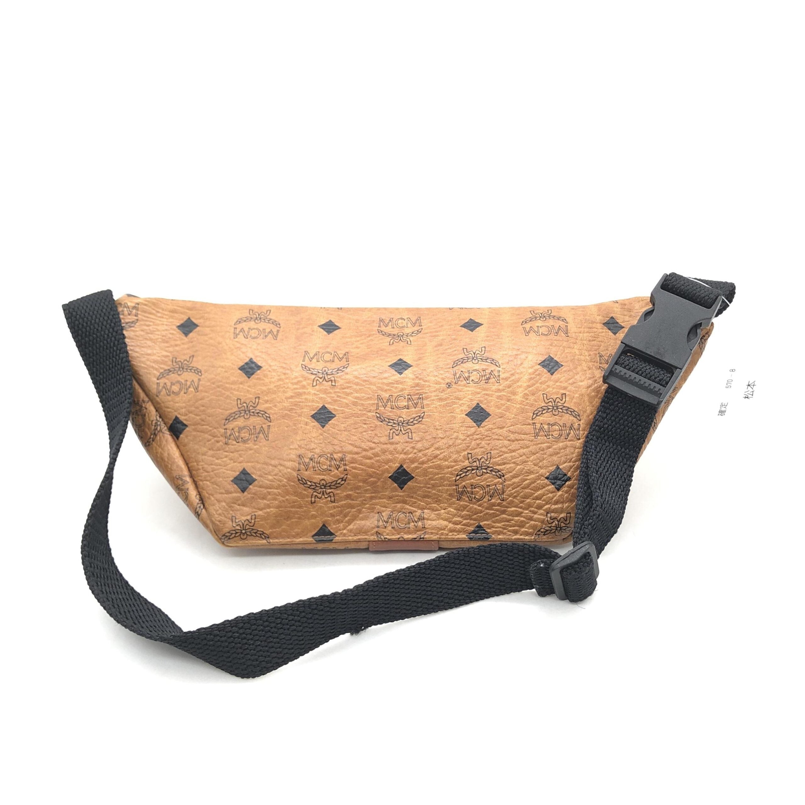 MCM Leather Waist Bag With Logo Women's Pattern (Pre-Owned)