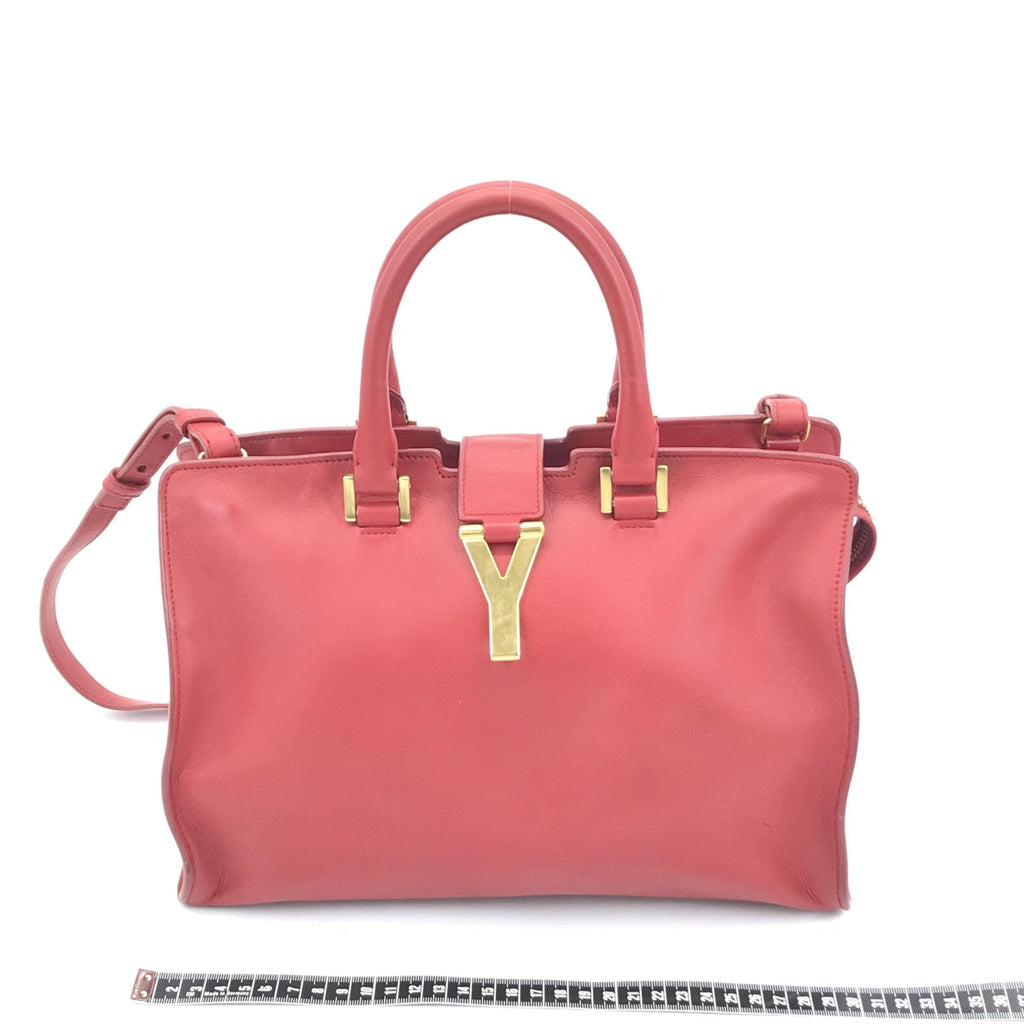 Saint Laurent Leather Handbag With Y Women's Logo (Pre-Owned)