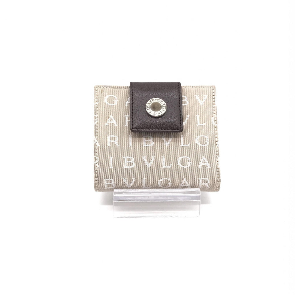 Bulgari Logomania Beige Women's Wallet (Pre-Owned)