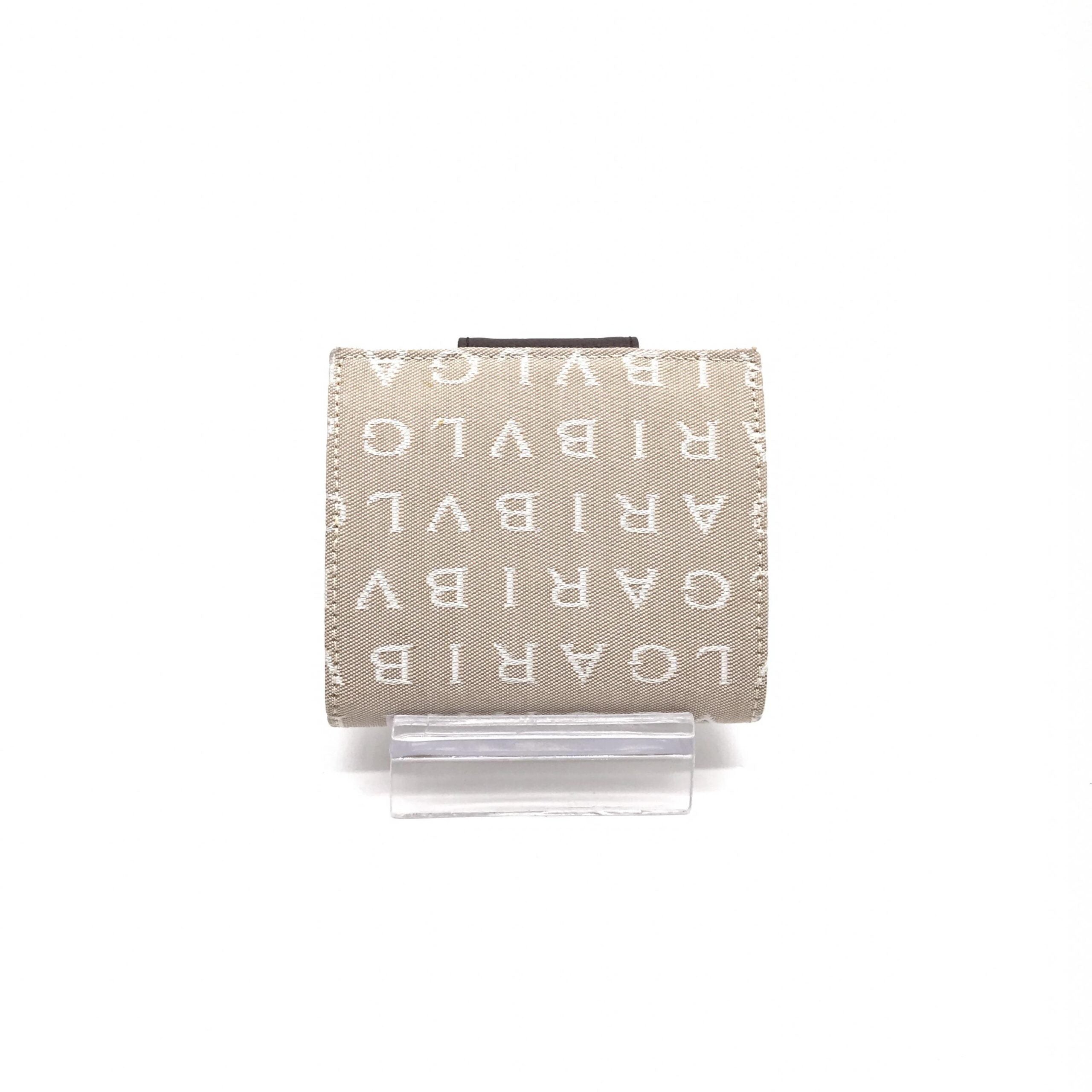 Bulgari Logomania Beige Women's Wallet (Pre-Owned)