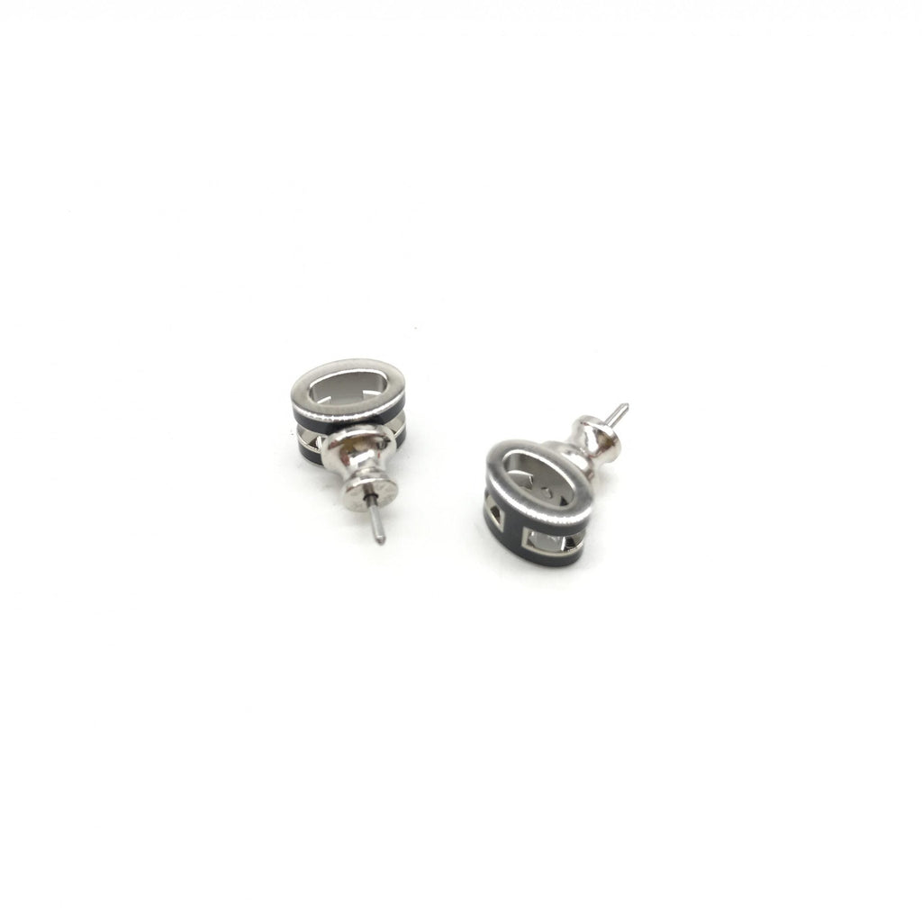 Hermès Mini Pop H Earrings In Black Women's Enamel (Pre-Owned)