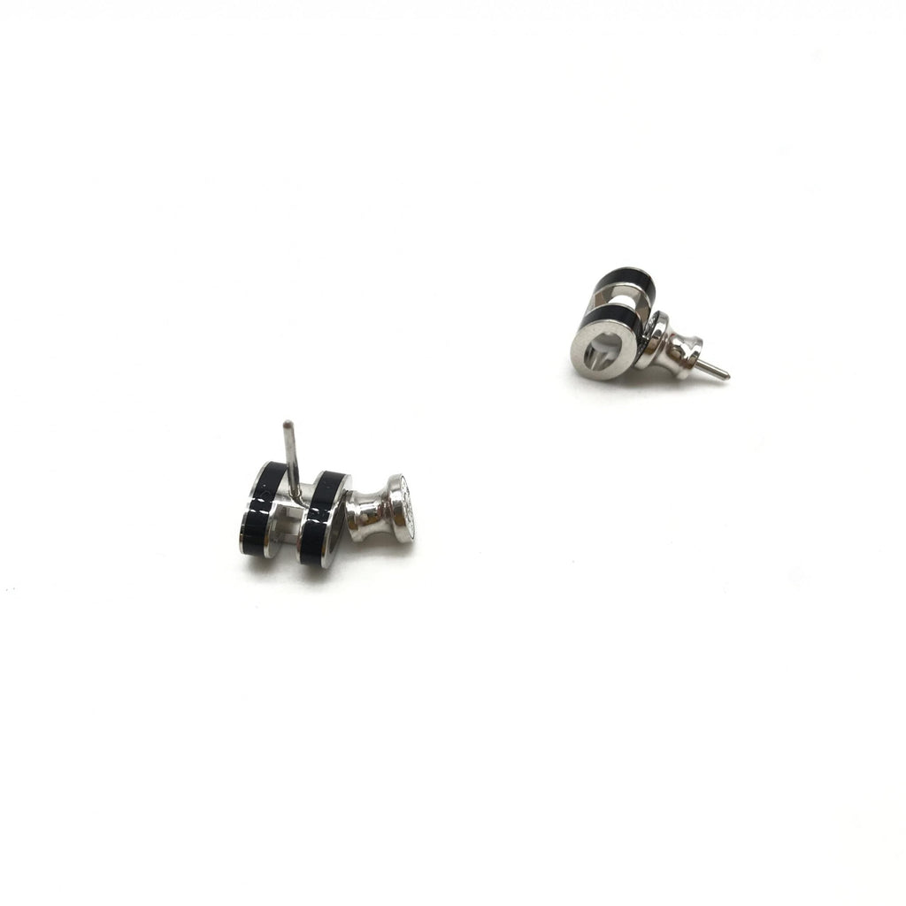 Hermès Mini Pop H Earrings In Black Women's Enamel (Pre-Owned)