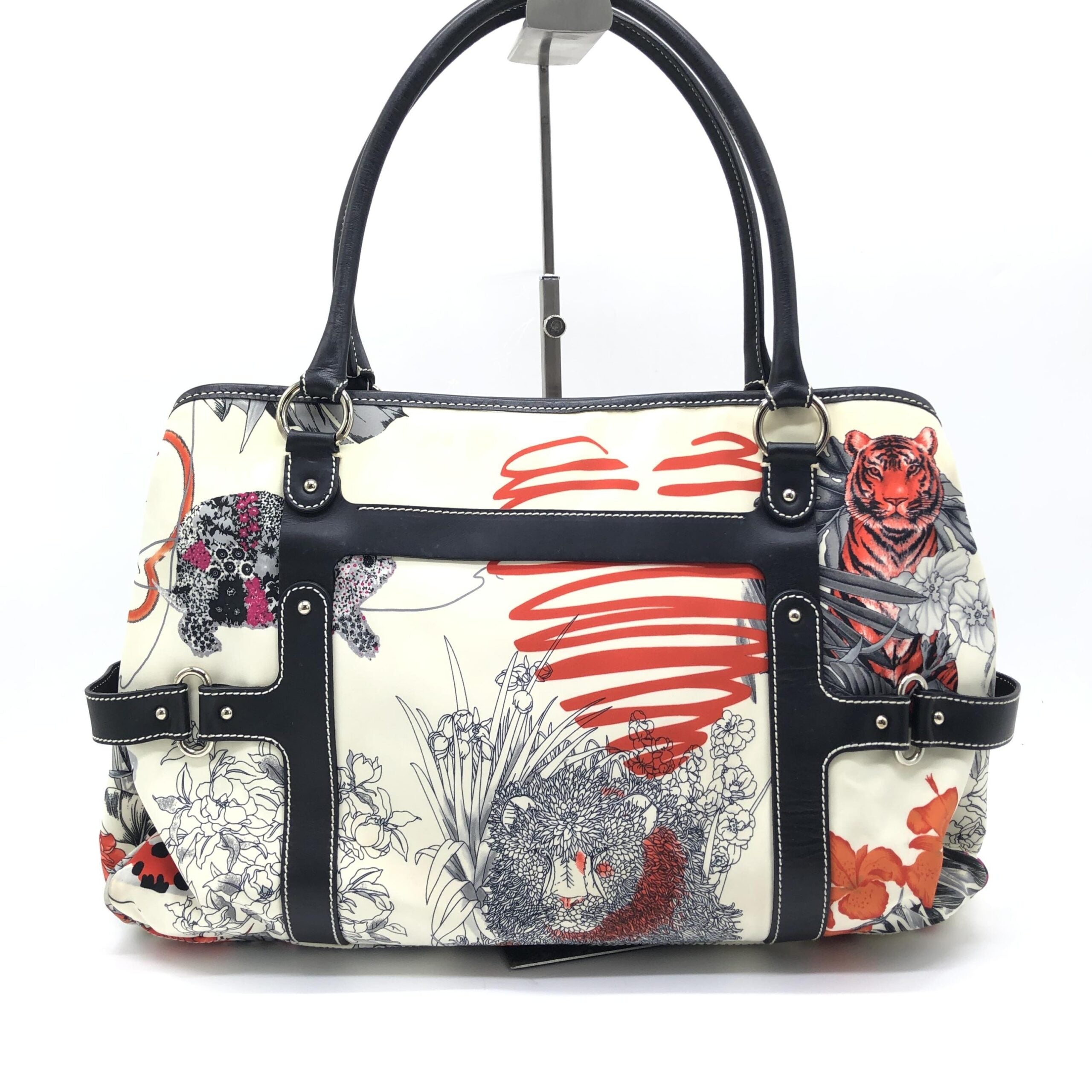 Salvatore Ferragamo Multicolor Nylon Fiera Print Shoulder Women's Bag (Pre-Owned)