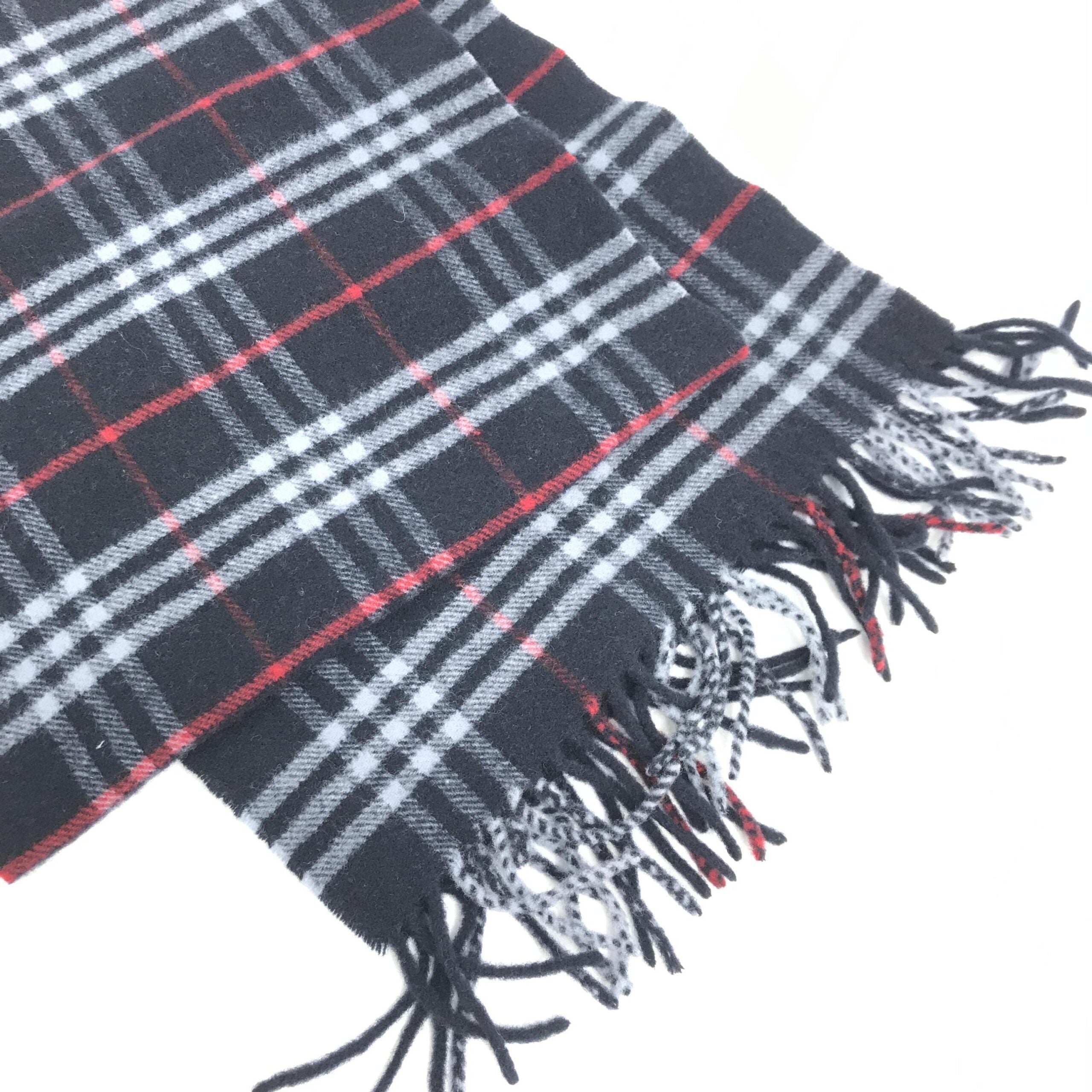 Burberry Nova Check Wool Scarf With Women's Fringe (Pre-Owned)