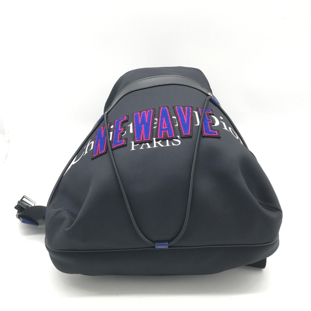 Christian Dior Newave Drawstring Nylon Backpack In Women's Black (Pre-Owned)