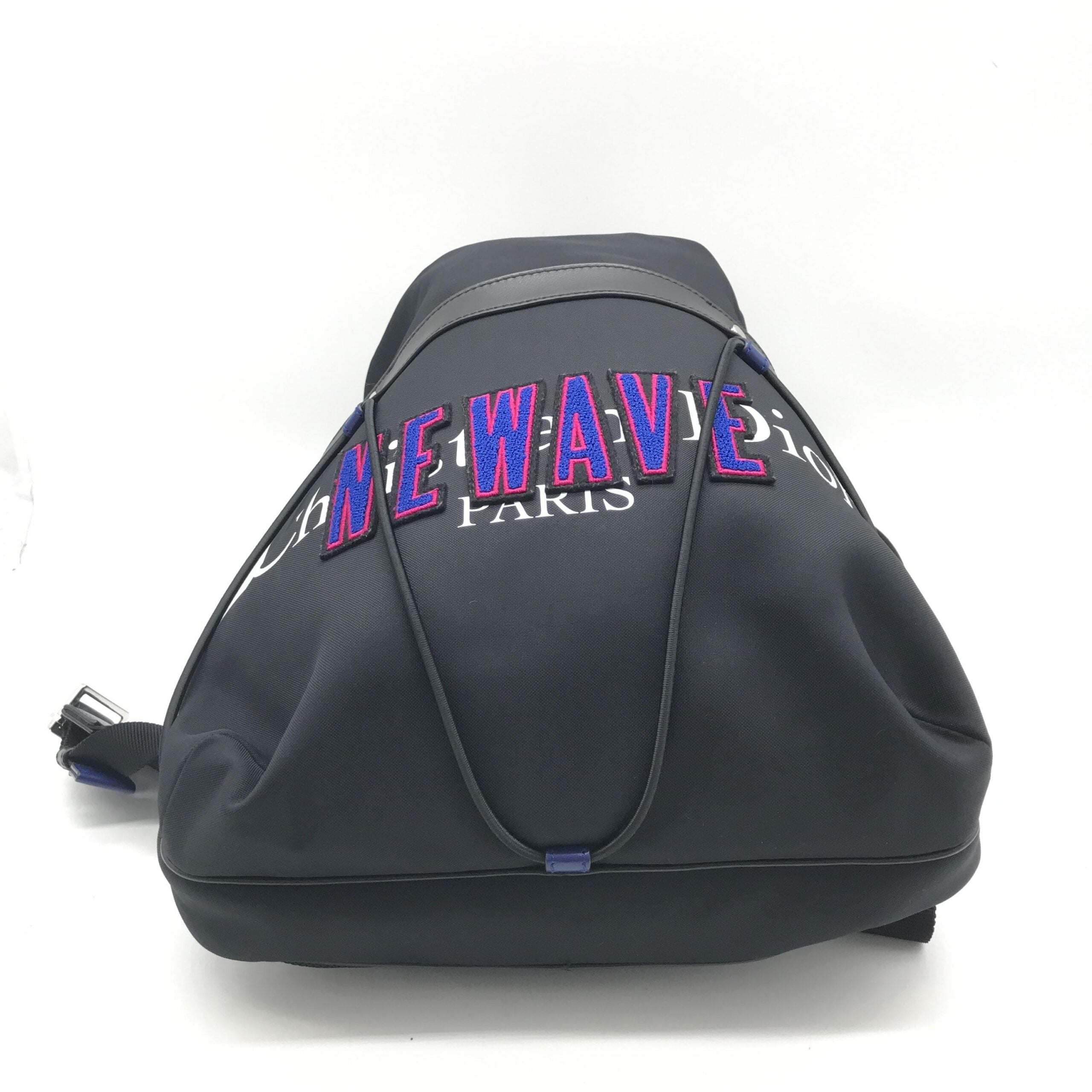 Christian Dior Newave Drawstring Nylon Backpack In Women's Black (Pre-Owned)
