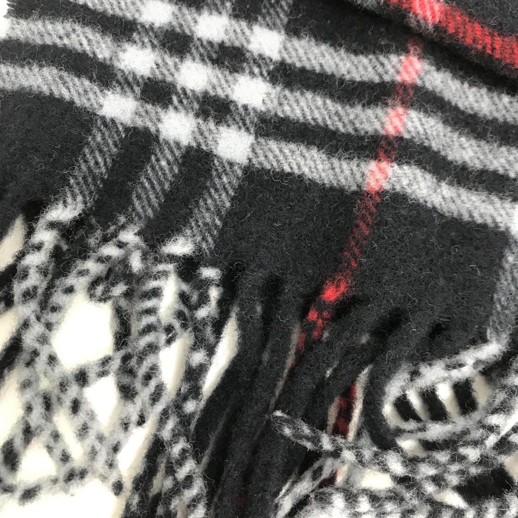 Burberry Nova Check Wool Scarf With Women's Fringe (Pre-Owned)