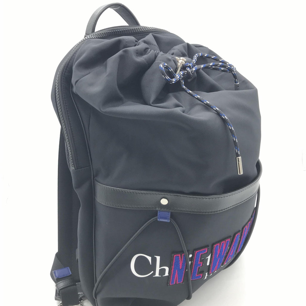 Christian Dior Newave Drawstring Nylon Backpack In Women's Black (Pre-Owned)