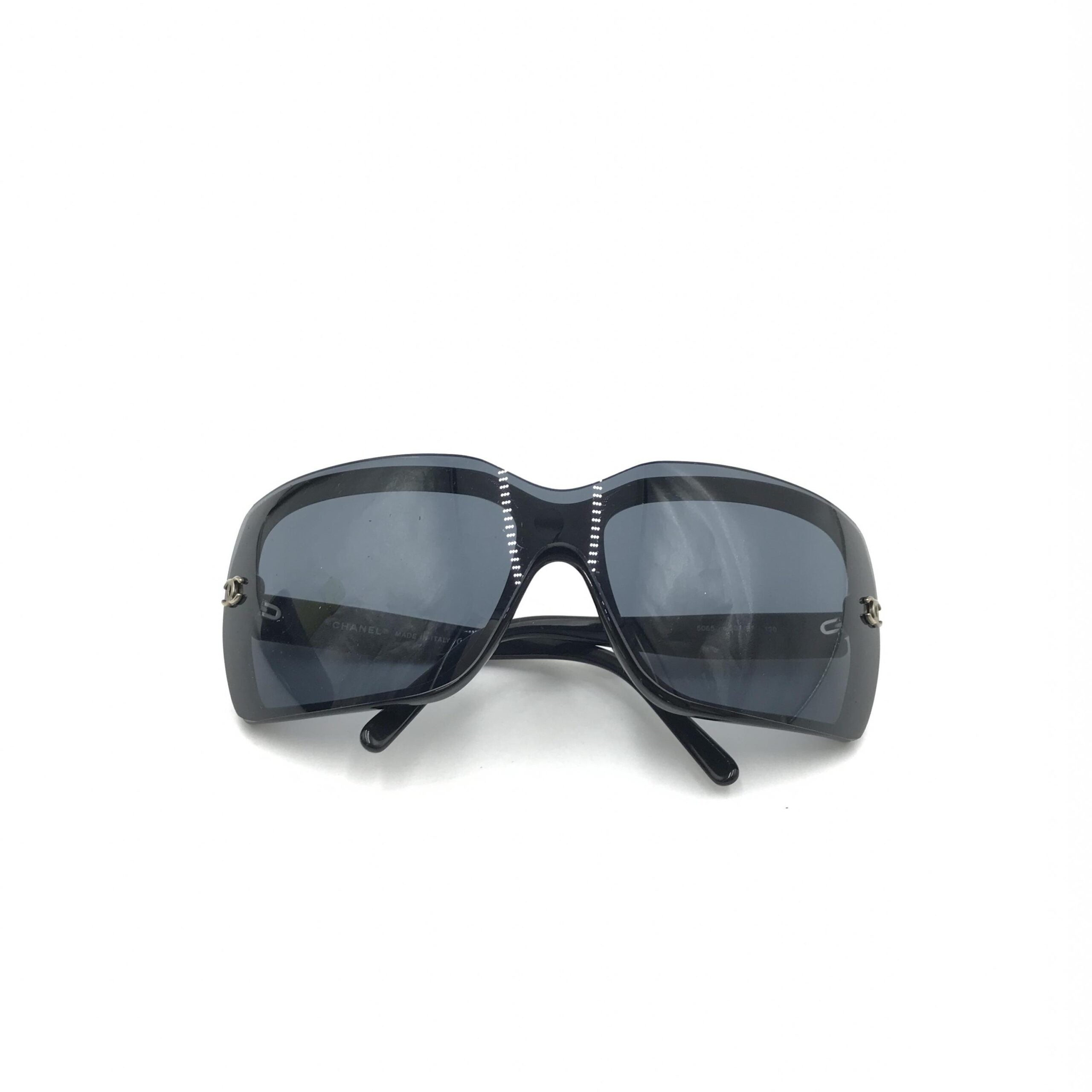 Chanel Oversized Black Sunglasses With Women's Case (Pre-Owned)