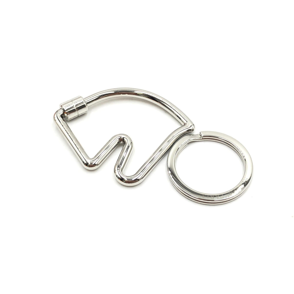 Hermès Palladium Cheval Key Ring Women's Design (Pre-Owned)