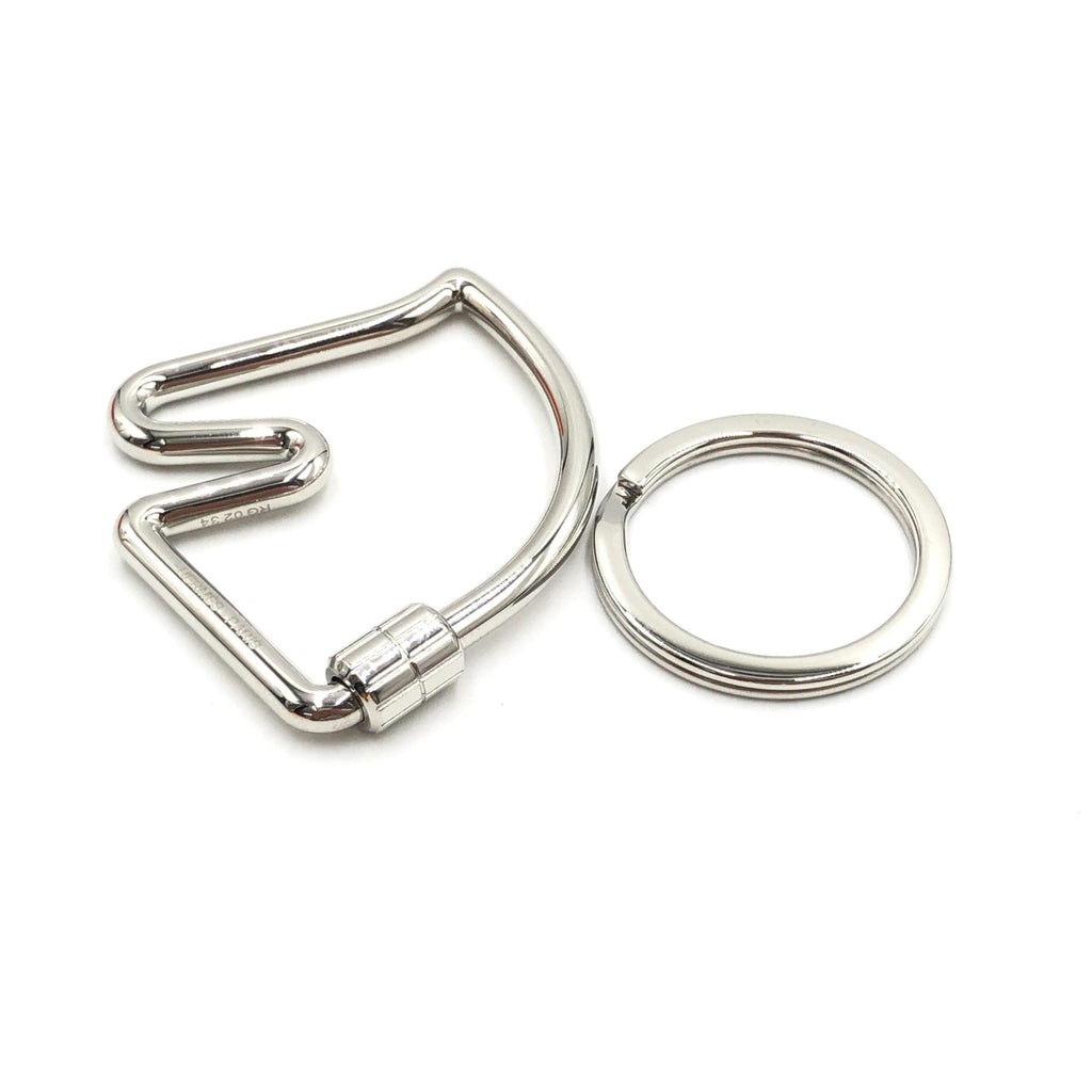 Hermès Palladium Cheval Key Ring Women's Design (Pre-Owned)