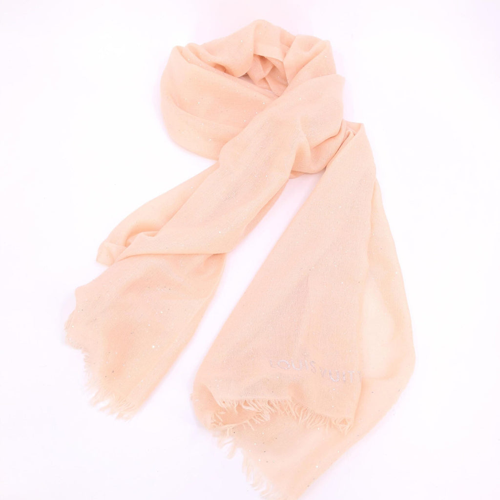 Louis Vuitton Pink Monogram Classic Shawl In Silk Women's Mix (Pre-Owned)