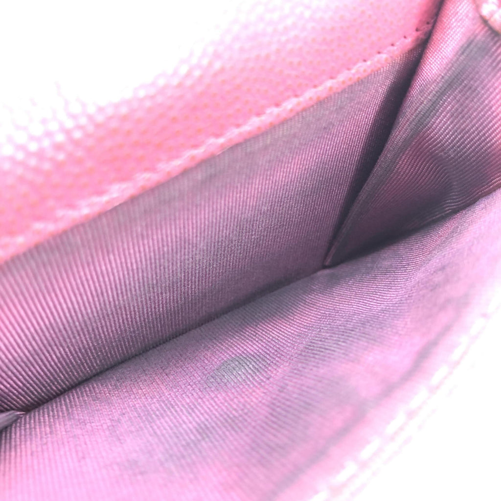 Chanel Pink Leather Quilted Flap Women's Wallet (Pre-Owned)