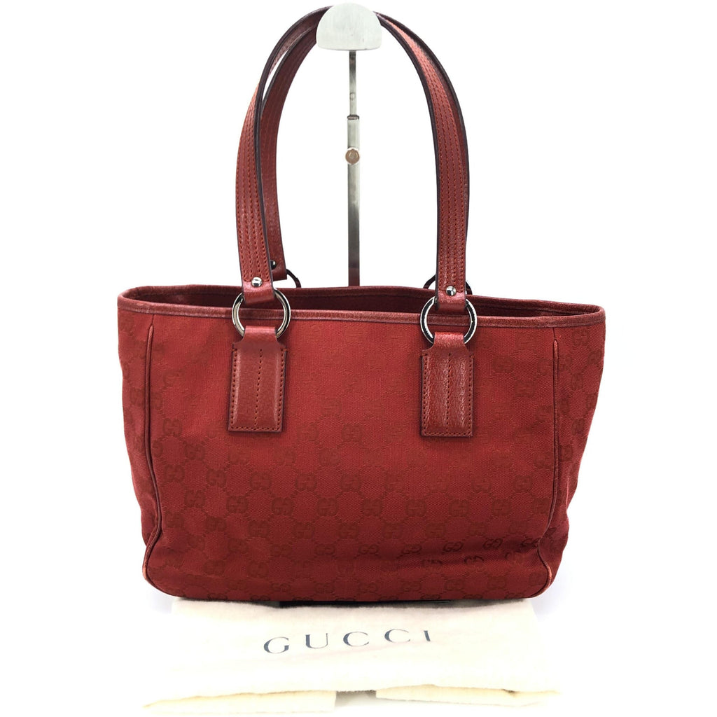 Gucci Red GG Canvas Top Handle Women's Bag (Pre-Owned)