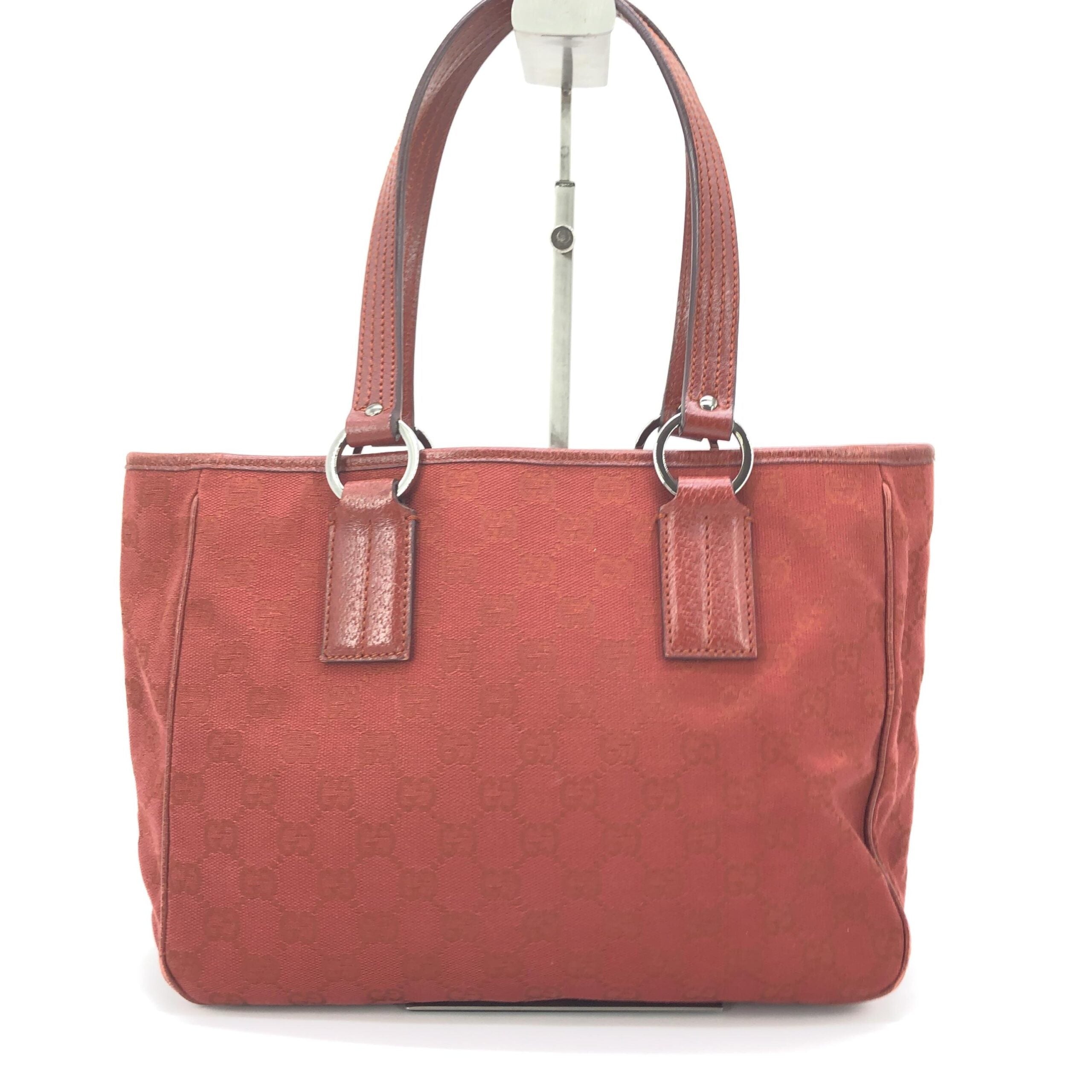 Gucci Red GG Canvas Top Handle Women's Bag (Pre-Owned)
