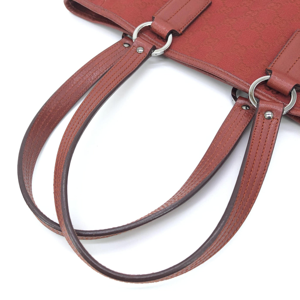 Gucci Red GG Canvas Top Handle Women's Bag (Pre-Owned)
