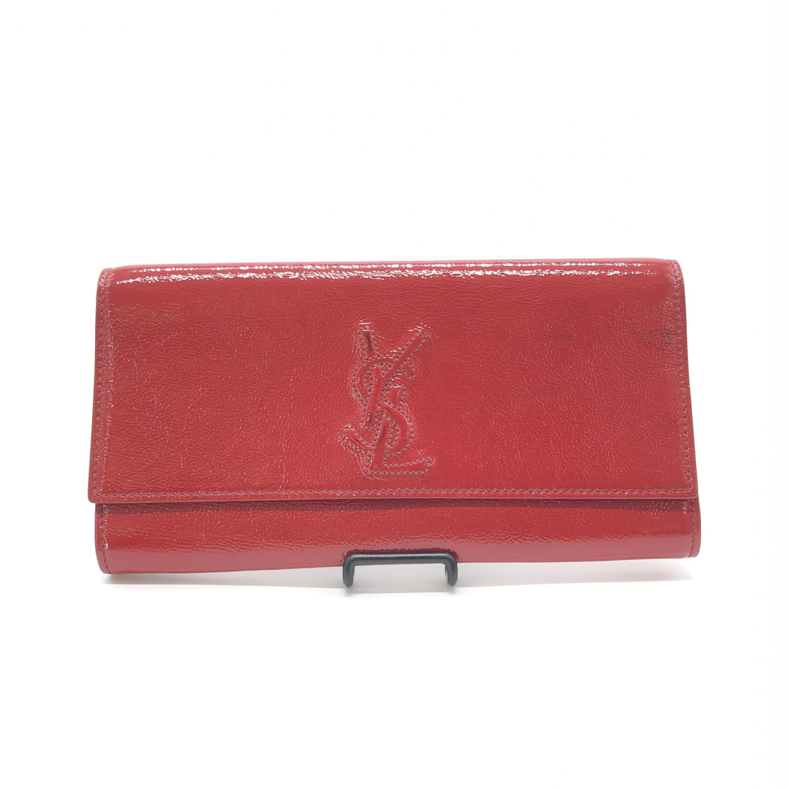 Saint Laurent Red Patent Leather Clutch Women's Bag (Pre-Owned)