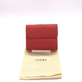 Loewe Red Leather Trifold Women's Wallet (Pre-Owned)