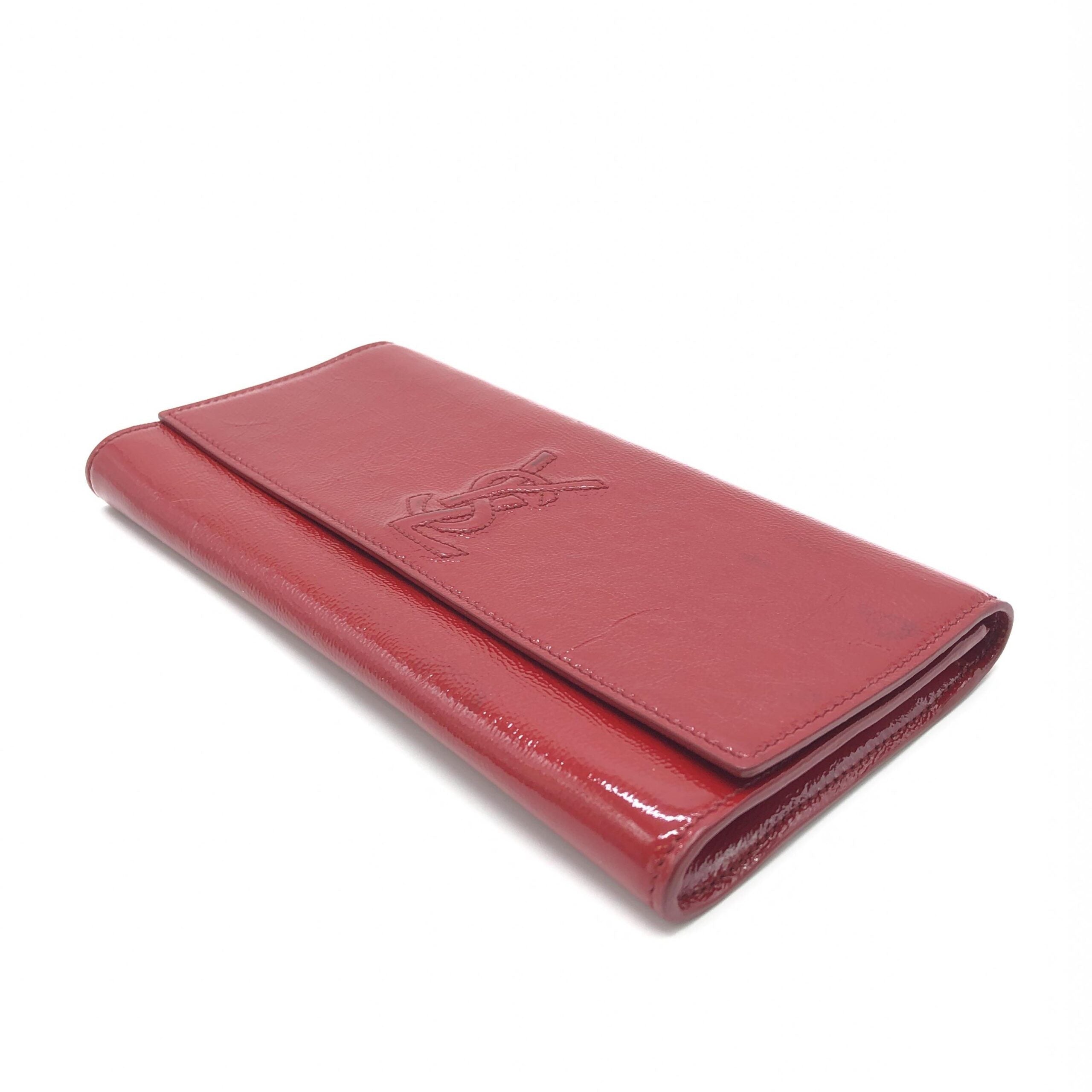 Saint Laurent Red Patent Leather Clutch Women's Bag (Pre-Owned)