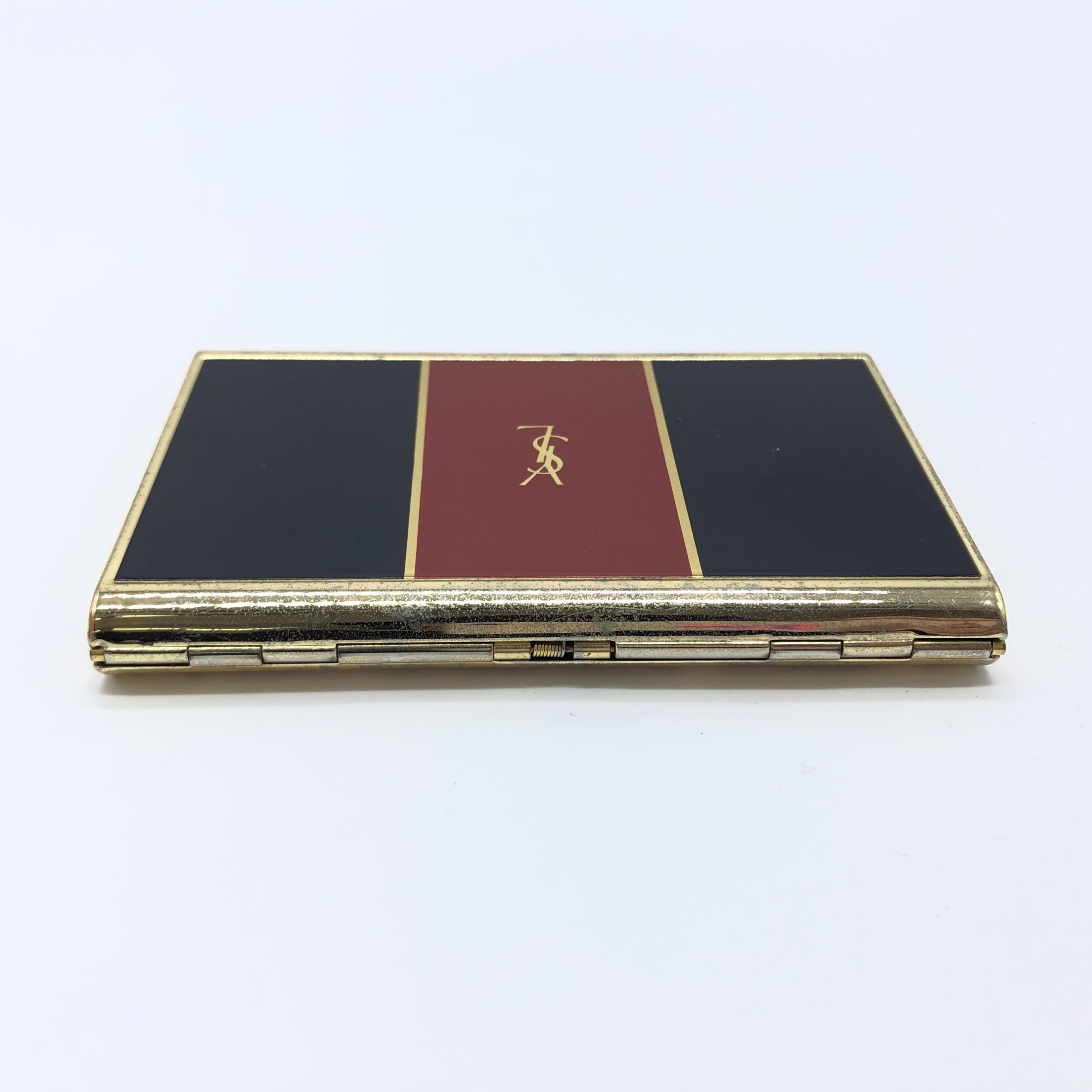 Saint Laurent Red X Black X Gold YSL Monogramme Card Case Cigarette Women's Box (Pre-Owned)