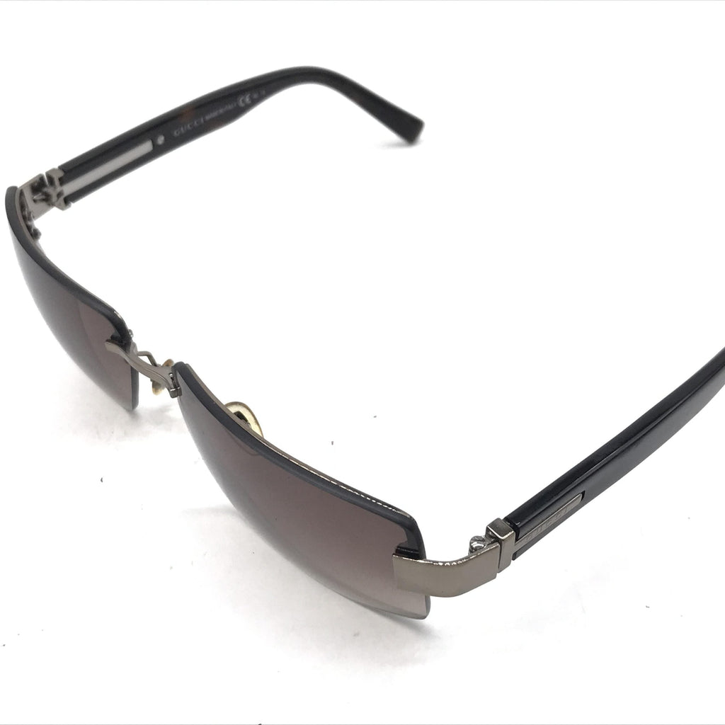Gucci Rimless Sunglasses With Gradient Brown Women's Lenses (Pre-Owned)