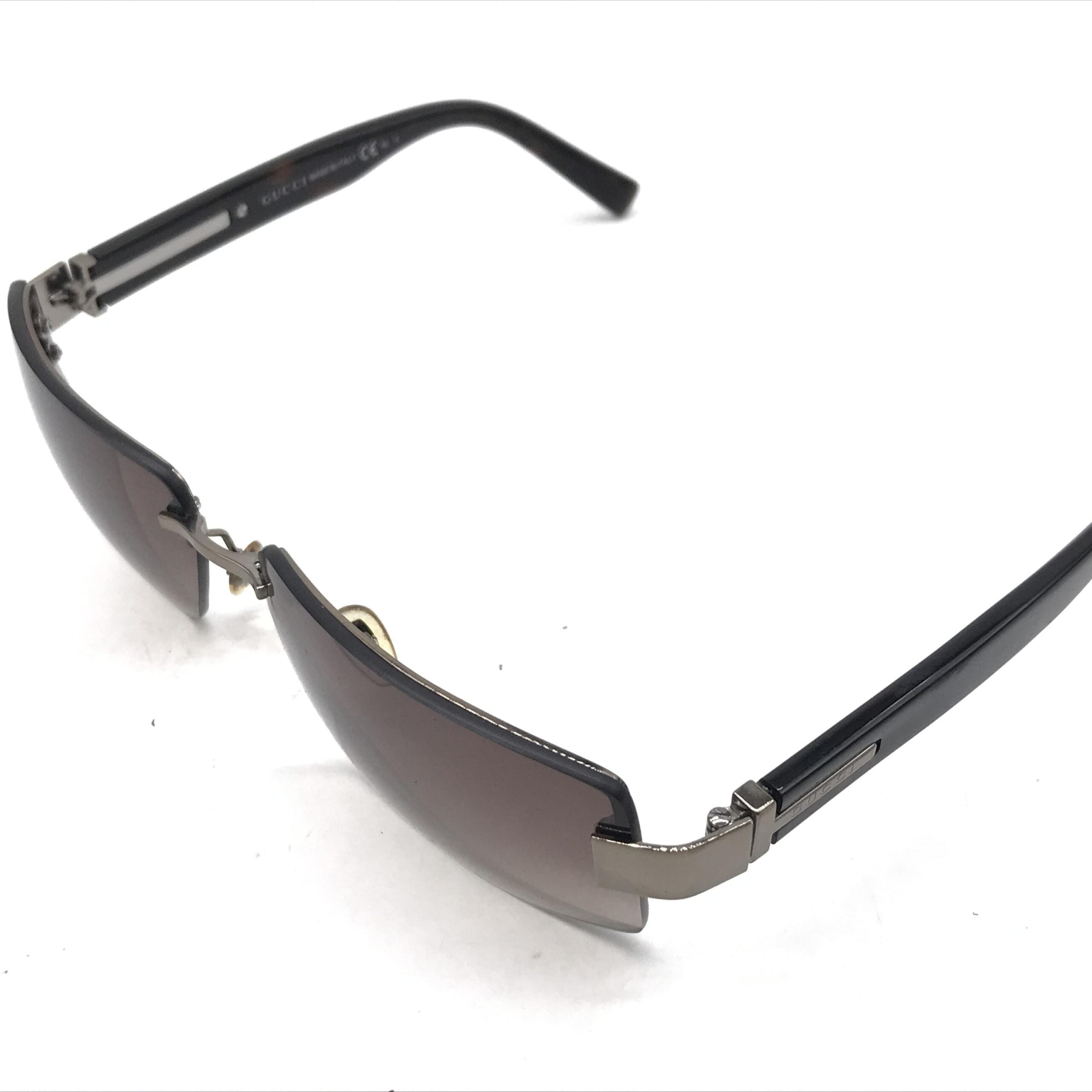 Gucci Rimless Sunglasses With Gradient Brown Women's Lenses (Pre-Owned)