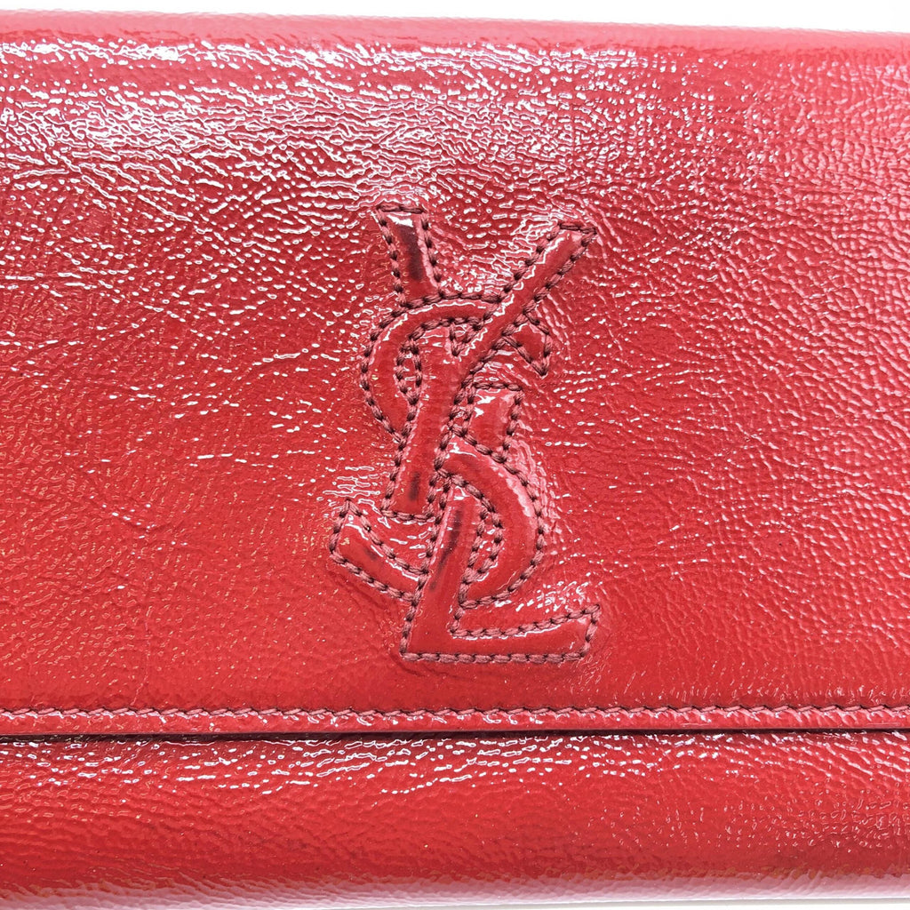 Saint Laurent Red Patent Leather Clutch Women's Bag (Pre-Owned)