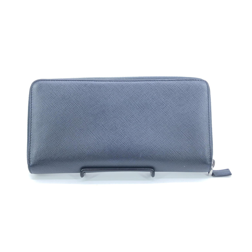 Prada Saffiano Leather Zip Around Women's Wallet (Pre-Owned)
