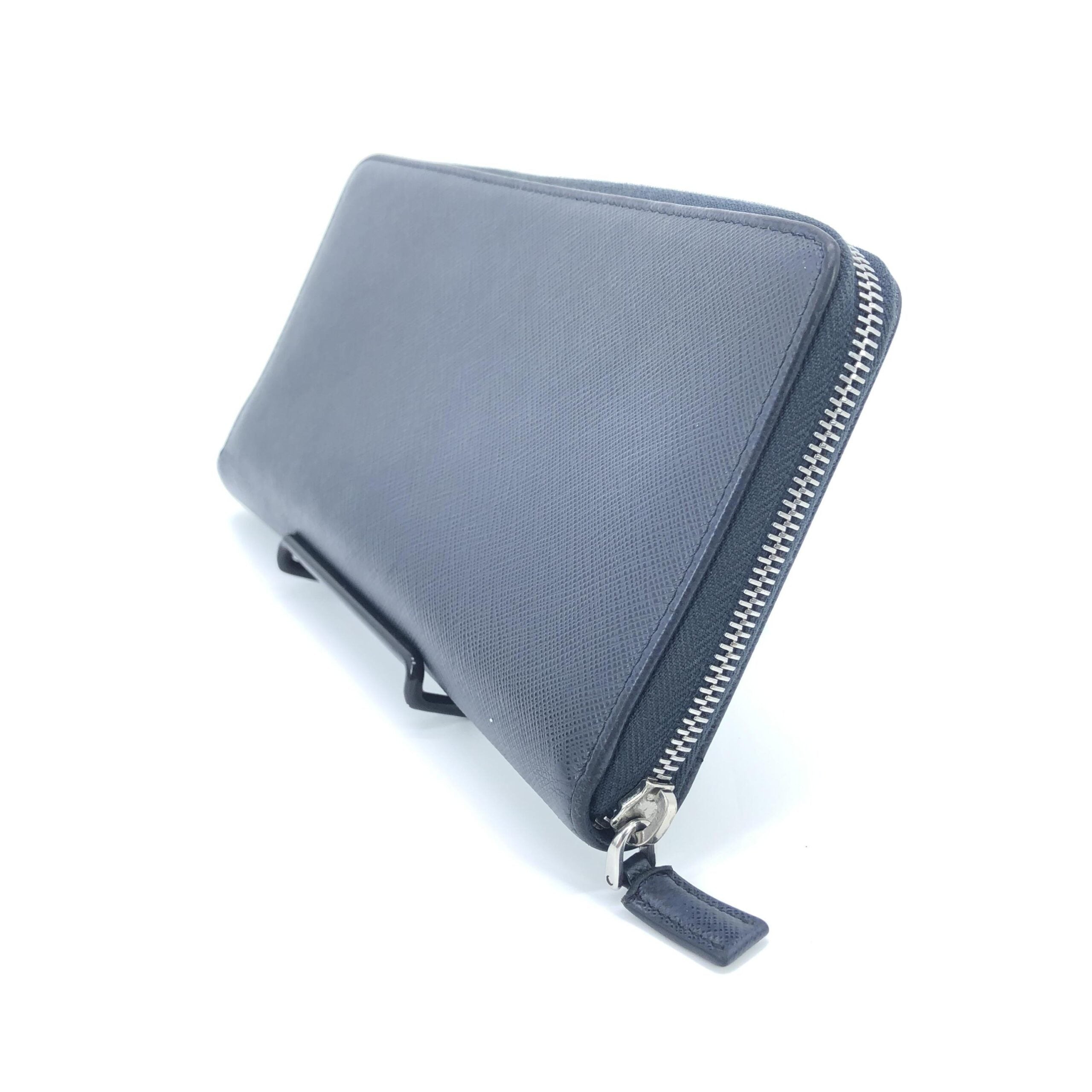 Prada Saffiano Leather Zip Around Women's Wallet (Pre-Owned)