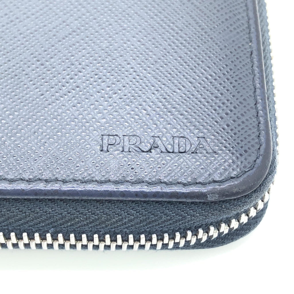 Prada Saffiano Leather Zip Around Women's Wallet (Pre-Owned)