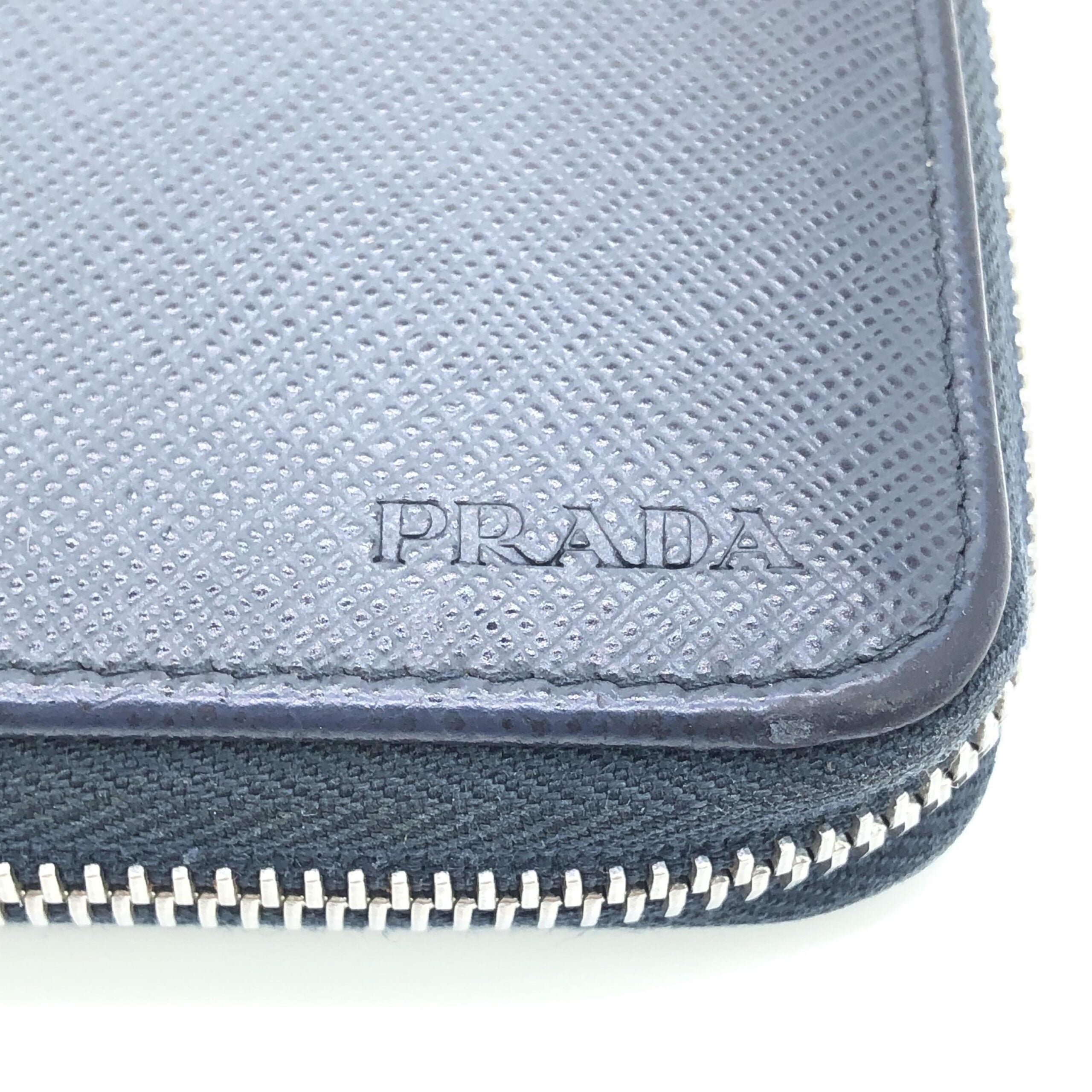 Prada Saffiano Leather Zip Around Women's Wallet (Pre-Owned)