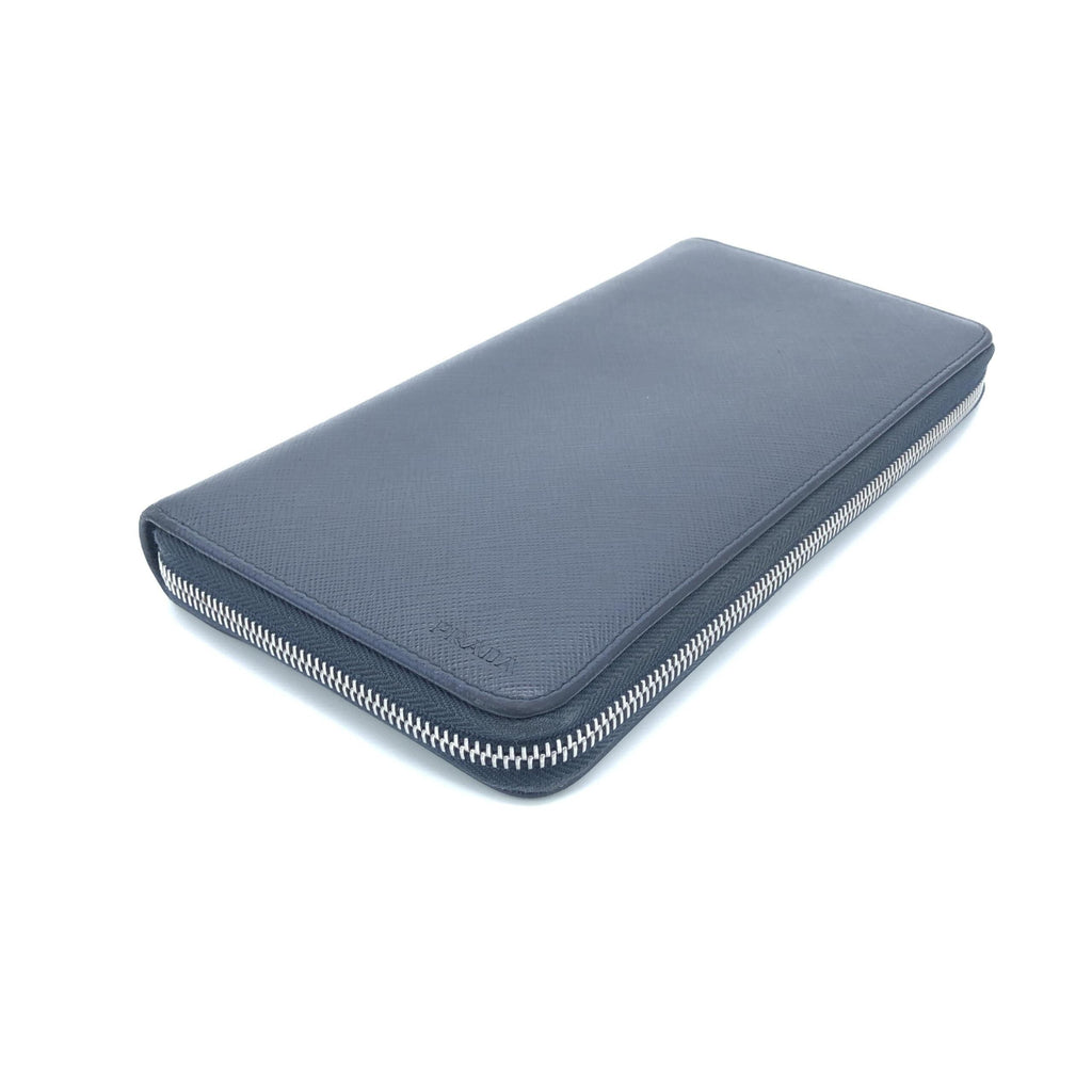 Prada Saffiano Leather Zip Around Women's Wallet (Pre-Owned)