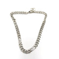 Chanel Silver Tone Curb Chain Link Women's Necklace (Pre-Owned)