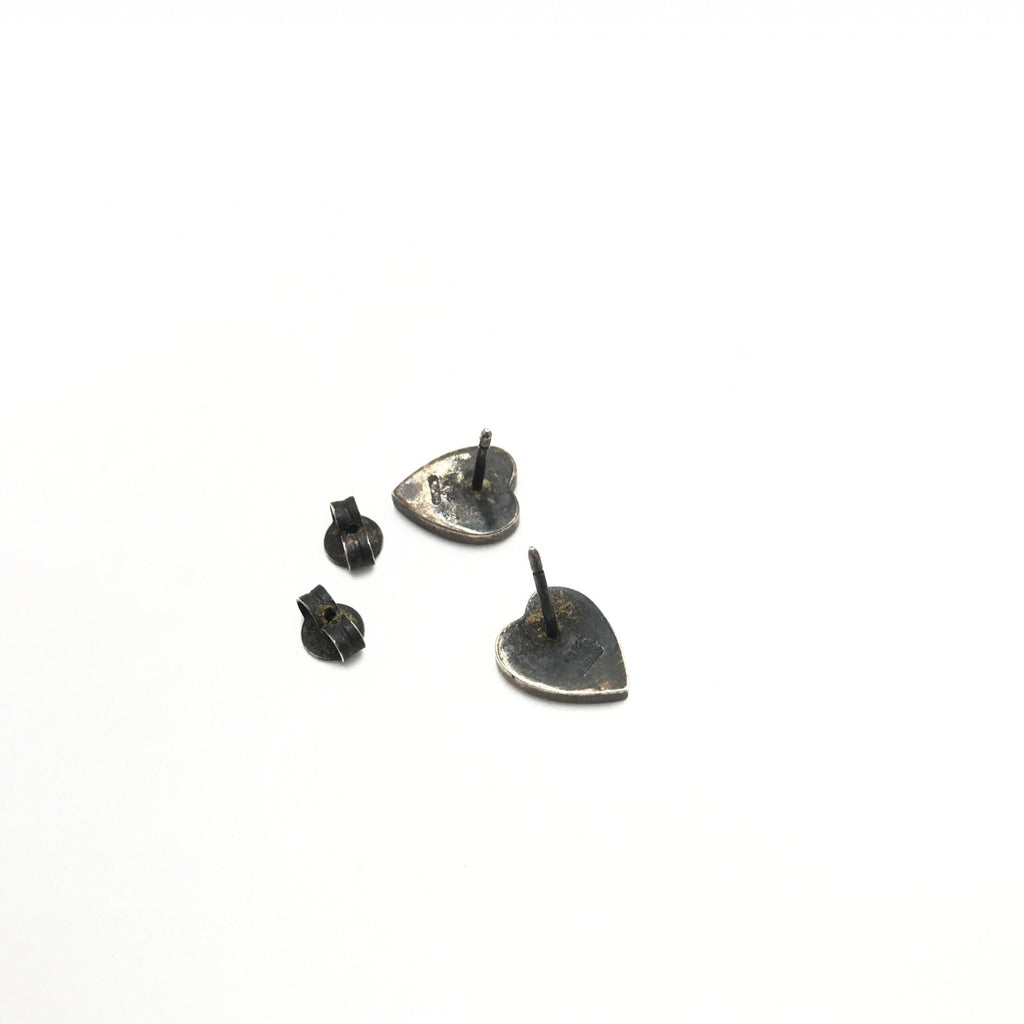 Gucci Silver 925 Heart Stud Women's Earrings (Pre-Owned)