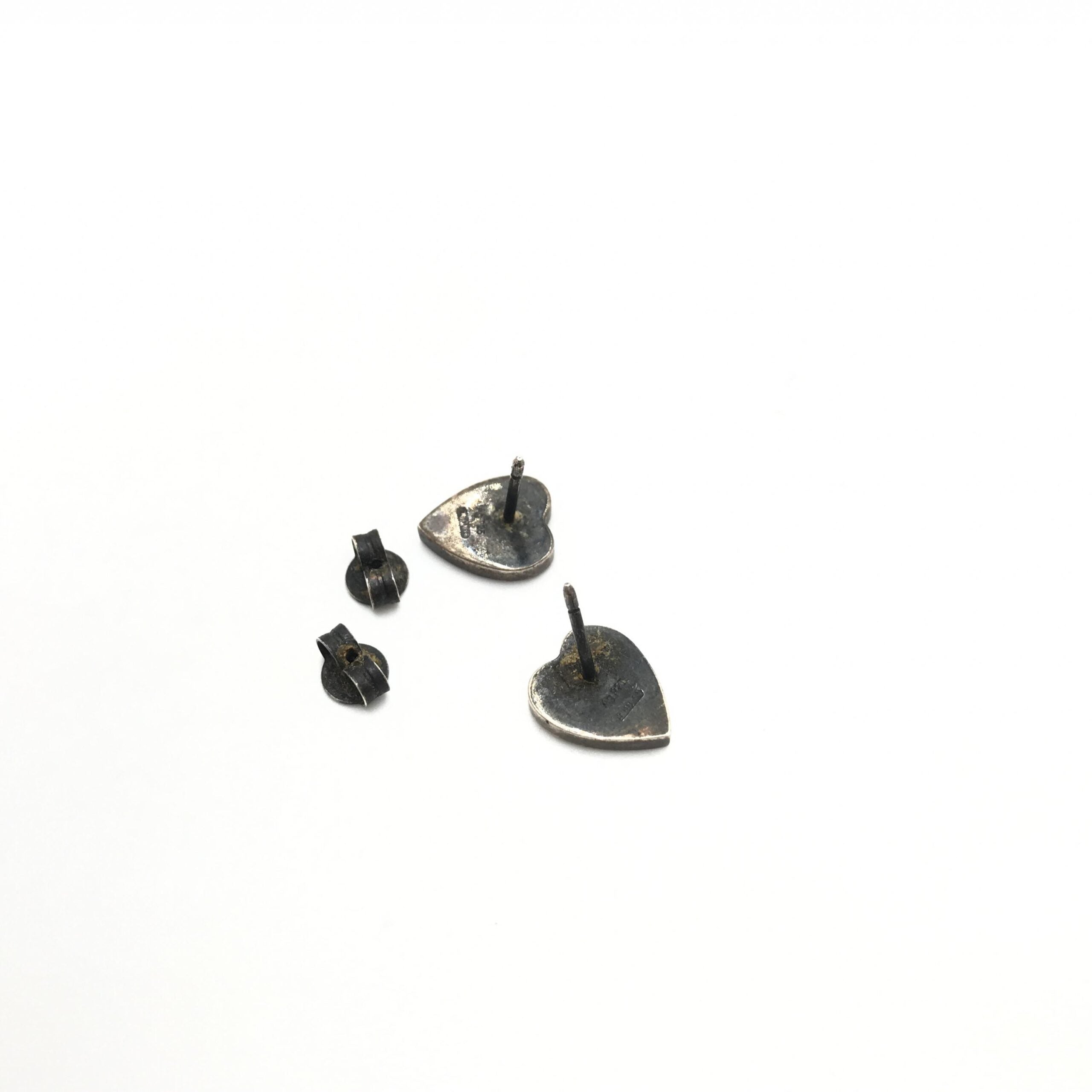 Gucci Silver 925 Heart Stud Women's Earrings (Pre-Owned)