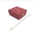 Salvatore Ferragamo Silver Plated Necklace With Crystal Women's Pendant (Pre-Owned)