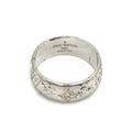 Louis Vuitton Silver-Tone Monogram Band Women's Ring (Pre-Owned)
