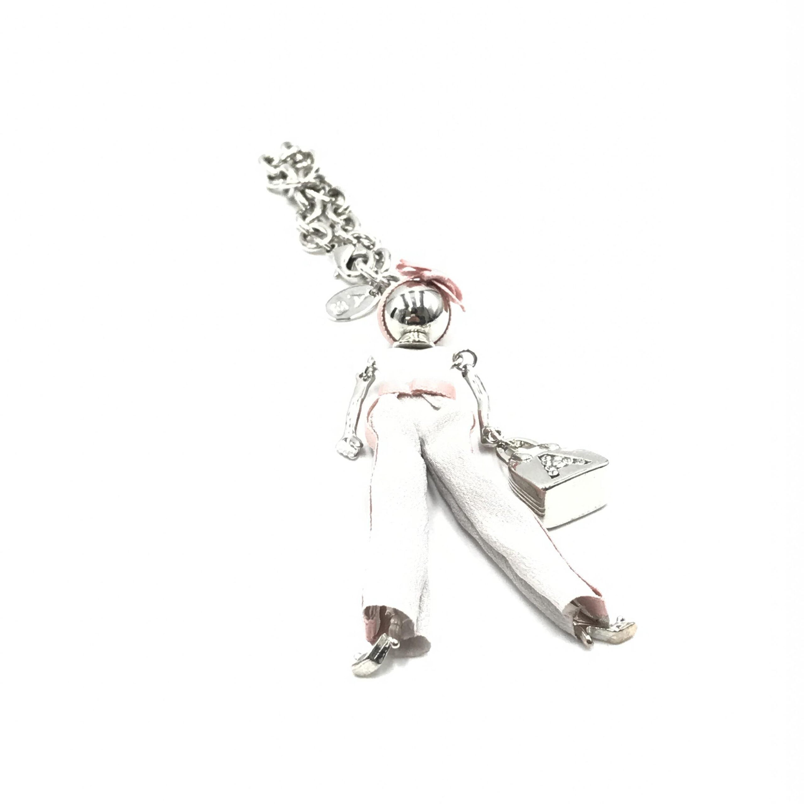 Anteprima Silver Chain With Pink Ribbon Women's Detail (Pre-Owned)