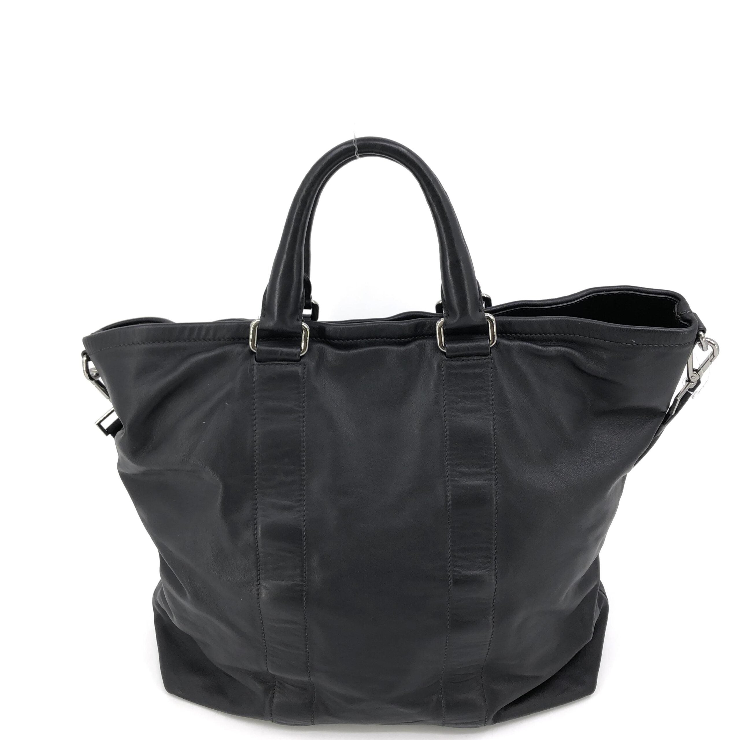 Prada Soft Leather Tote With Shoulder Women's Strap (Pre-Owned)