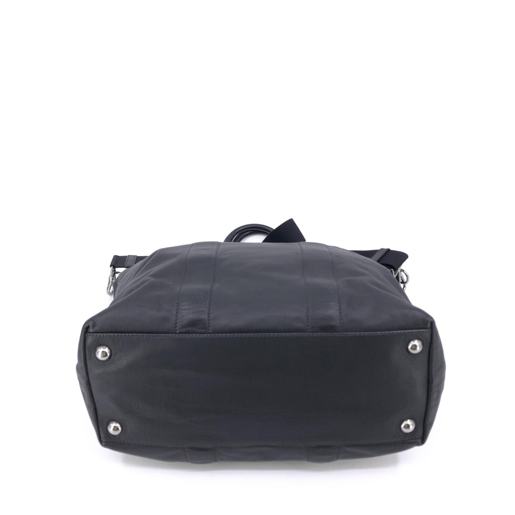 Prada Soft Leather Tote With Shoulder Women's Strap (Pre-Owned)